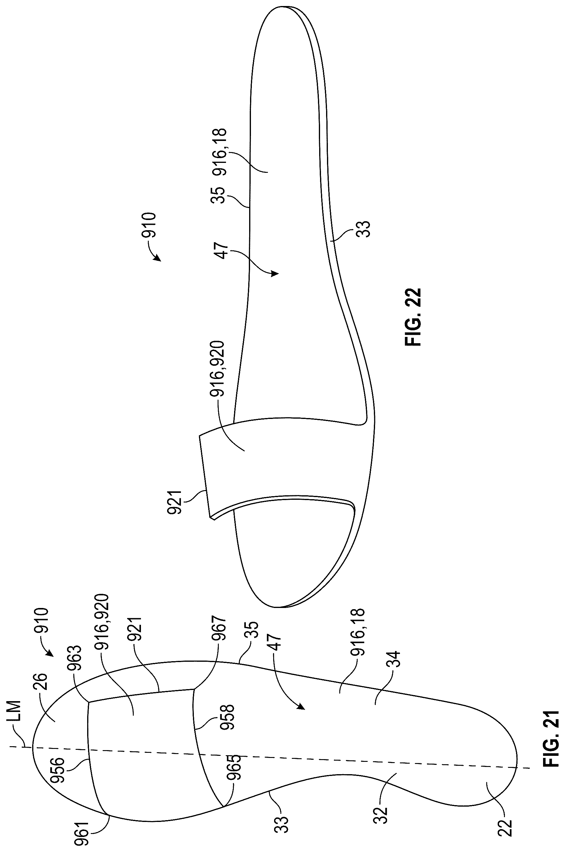 Patent US12599196 Figure 11 – Device for an article of footwear including a frame with a footwear plate