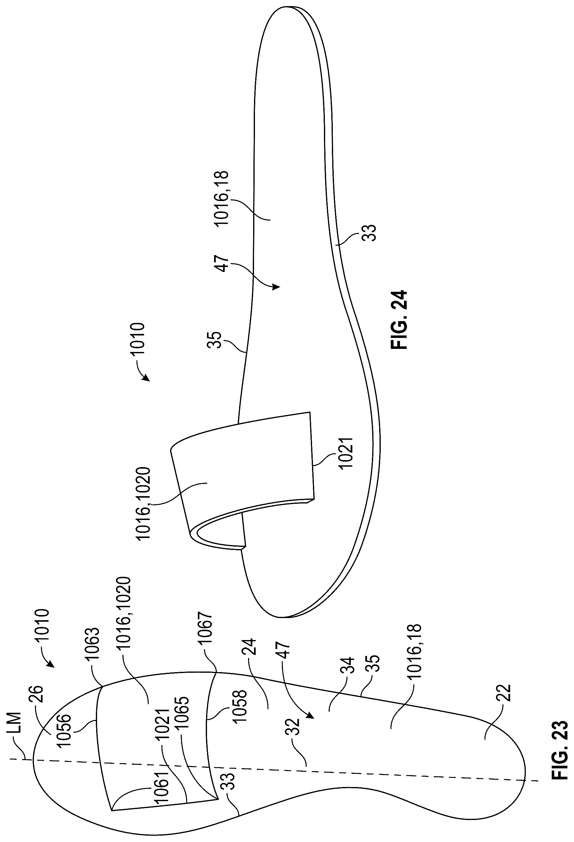 Patent US12599196 Figure 12 – Device for an article of footwear including a frame with a footwear plate