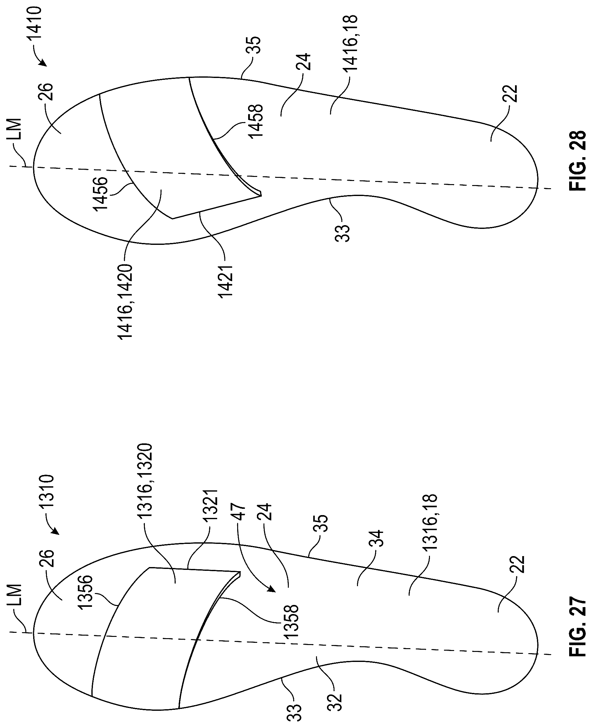 Patent US12599196 Figure 14 – Device for an article of footwear including a frame with a footwear plate