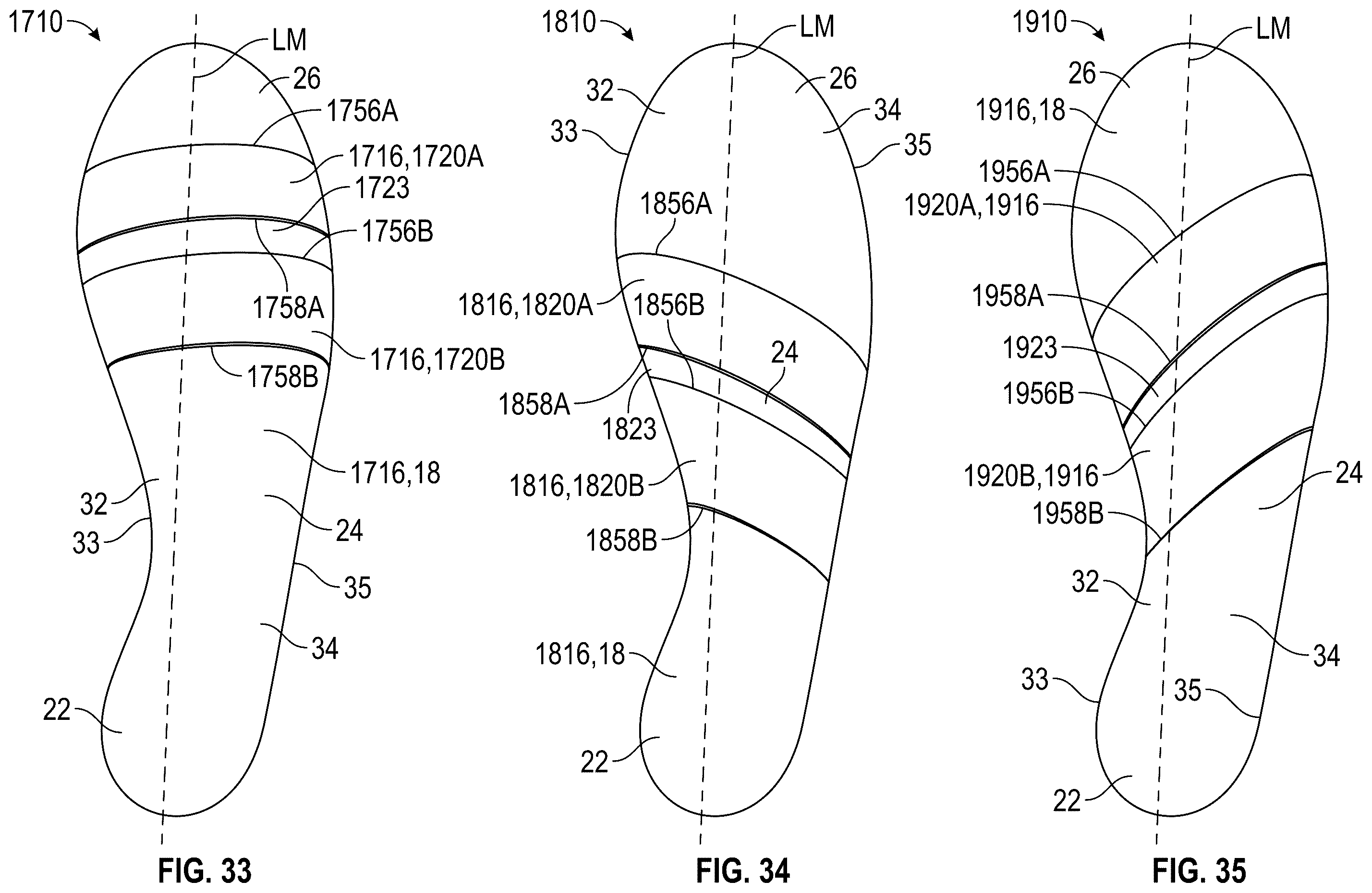 Patent US12599196 Figure 17 – Device for an article of footwear including a frame with a footwear plate