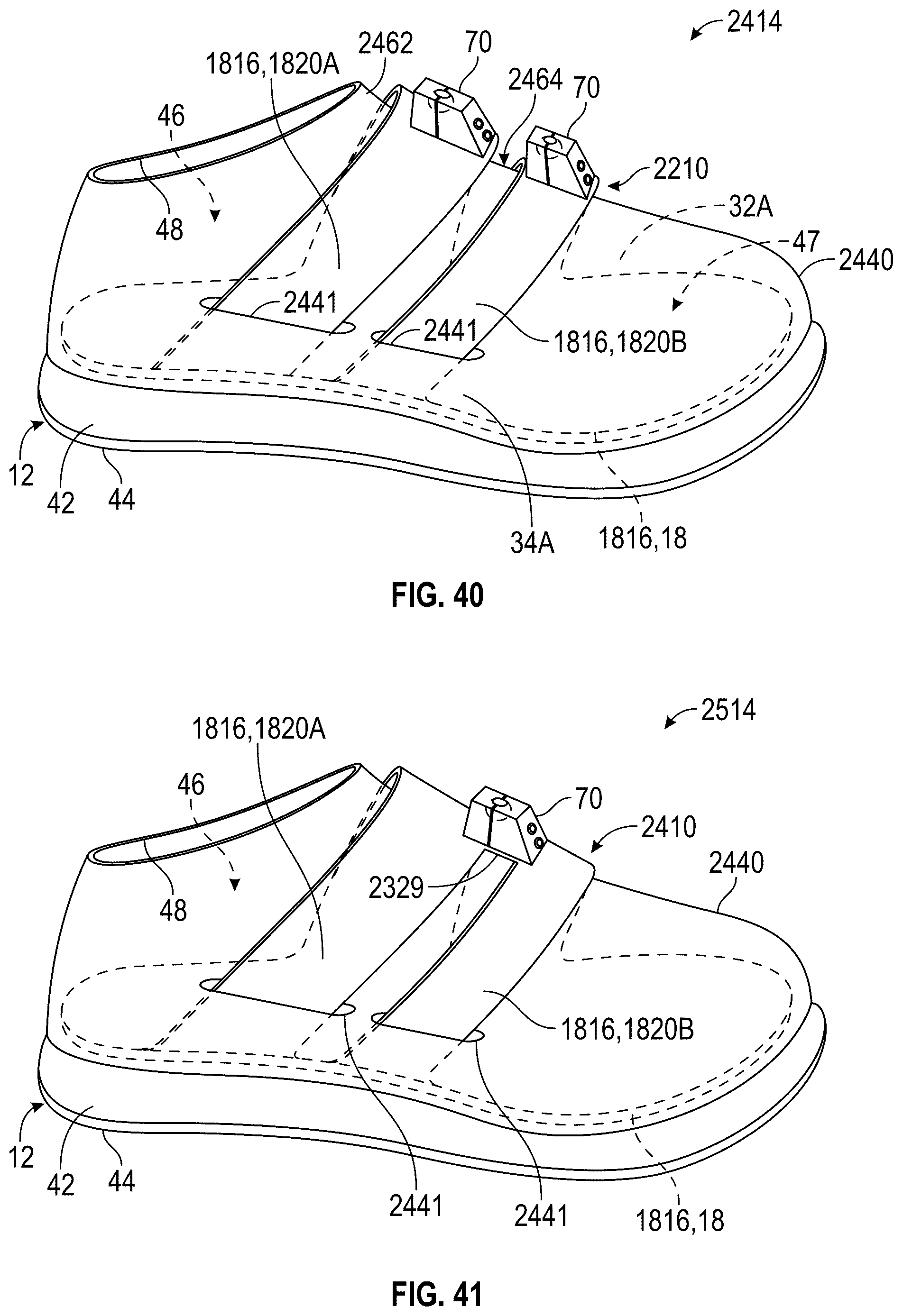 Patent US12599196 Figure 20 – Device for an article of footwear including a frame with a footwear plate