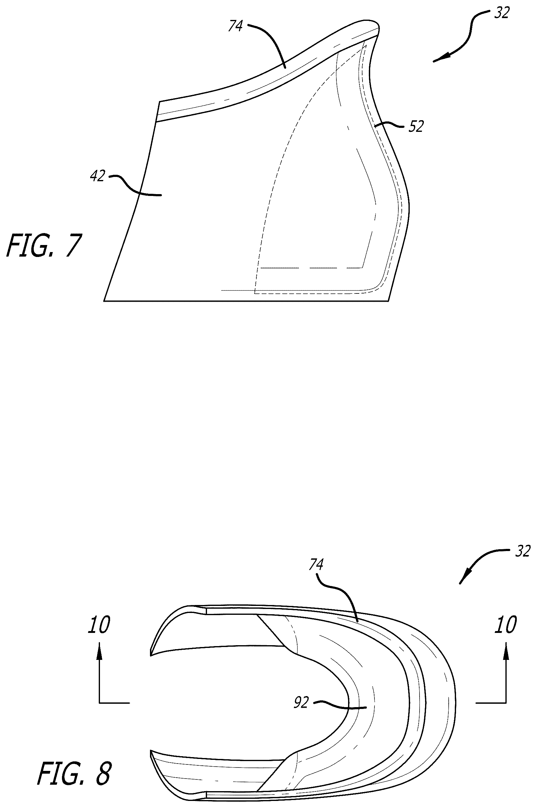 Patent US12599197 Figure 6 – Footwear heel counter for easier foot entry or removal