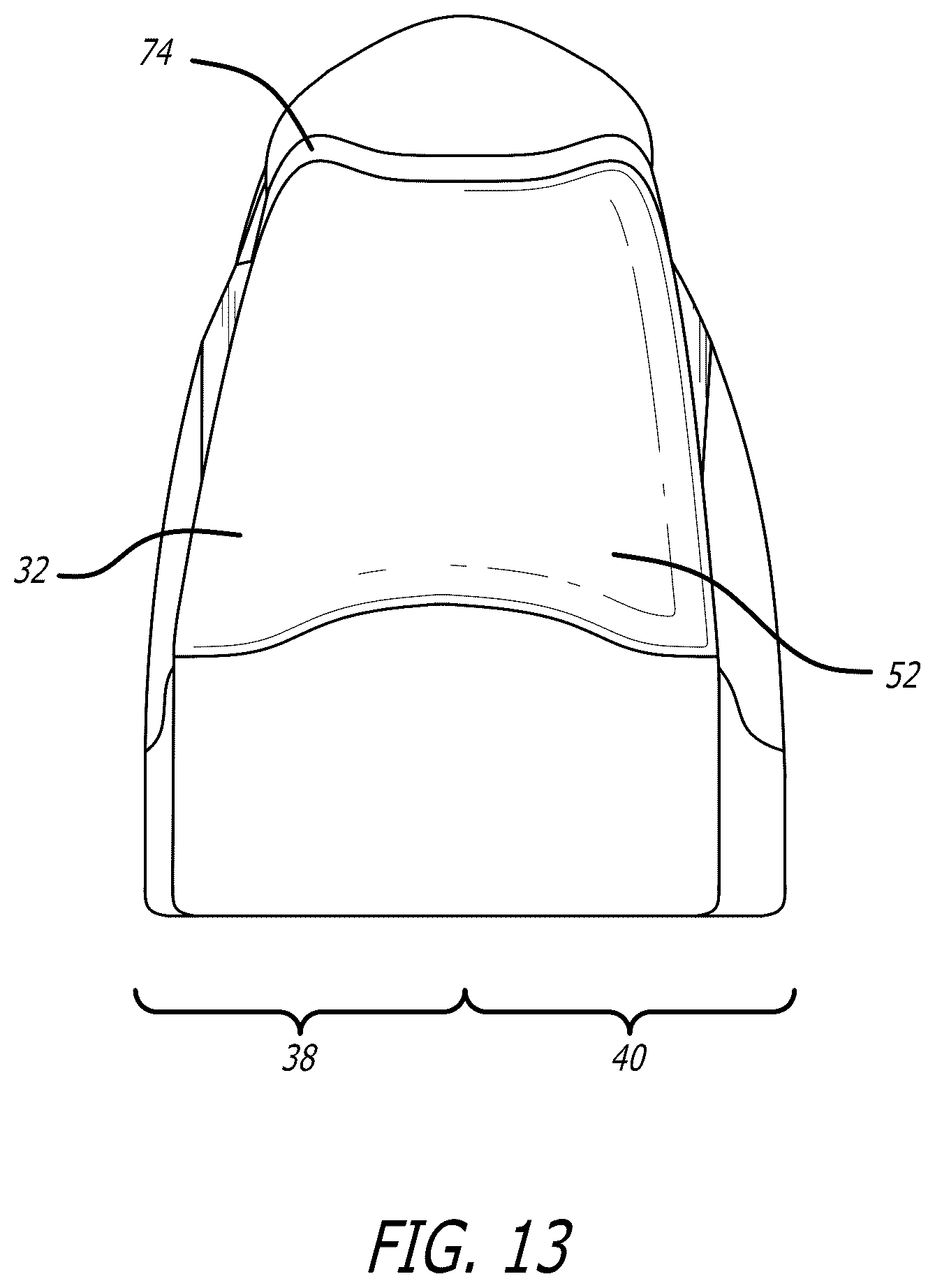 Patent US12599197 Figure 9 – Footwear heel counter for easier foot entry or removal
