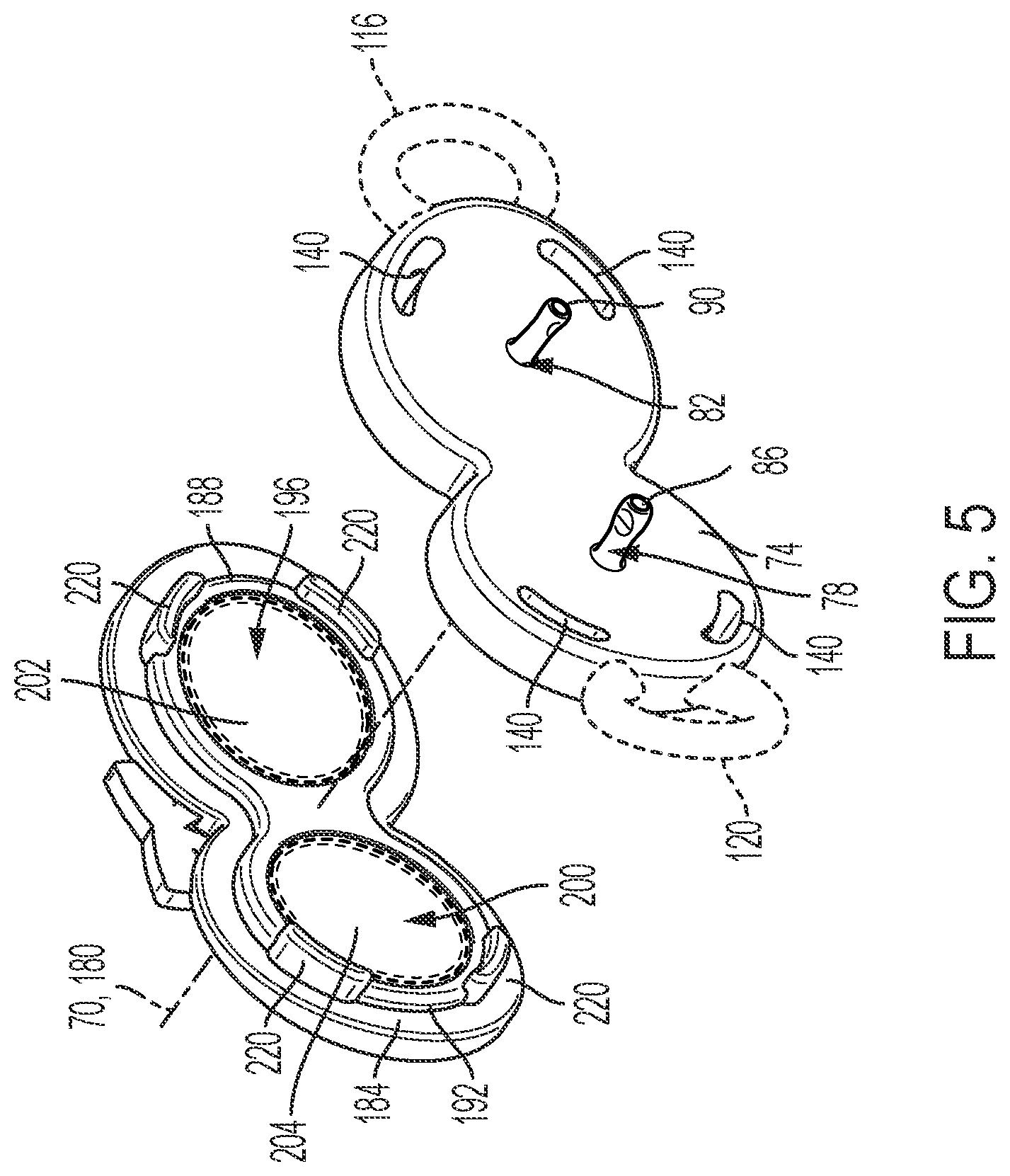 Patent US12599199 Figure 5 – Assembly for coupling an aesthetic member to an accessory