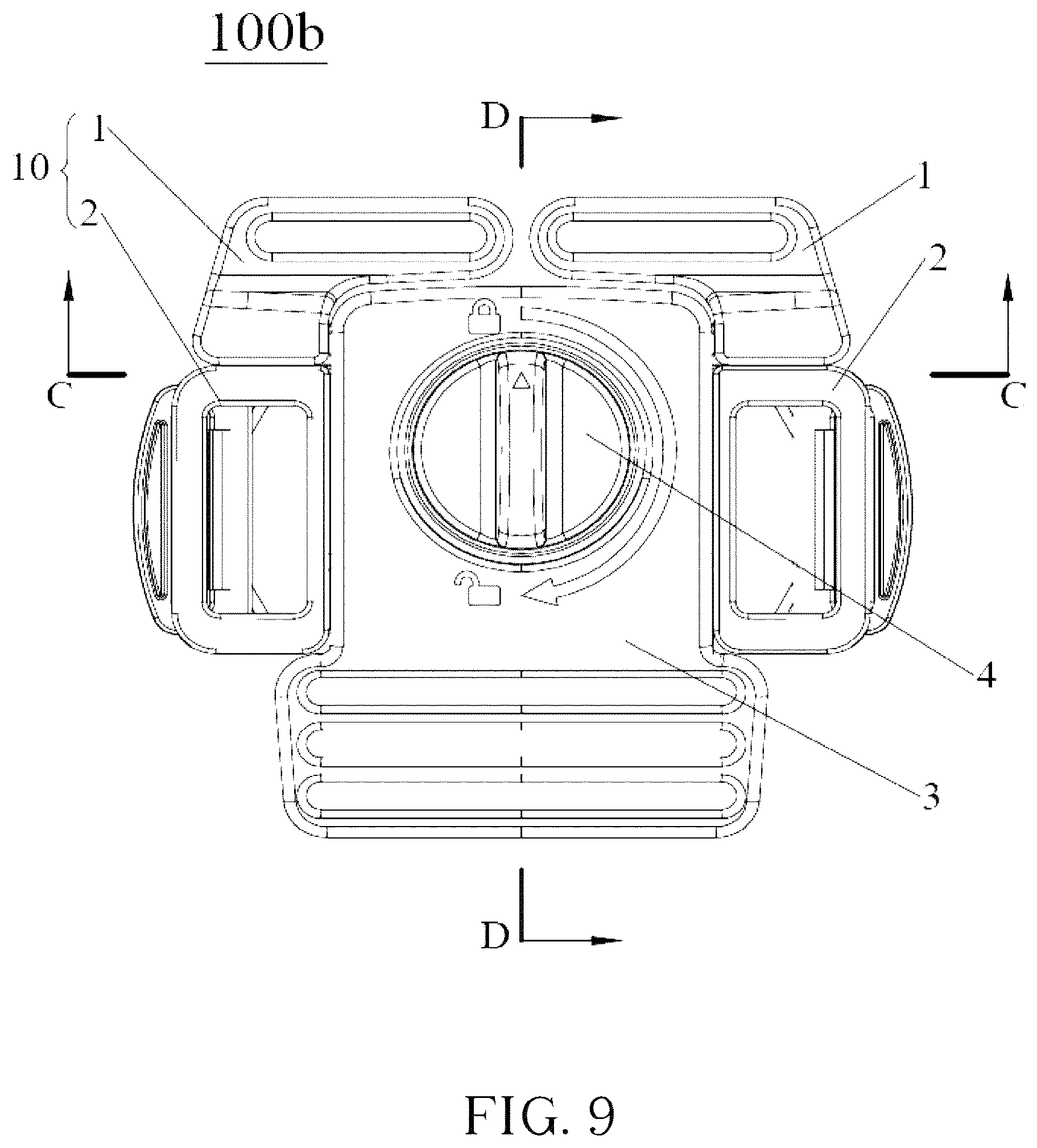 Patent US12599200 Figure 8 – Magnetic buckle assembly