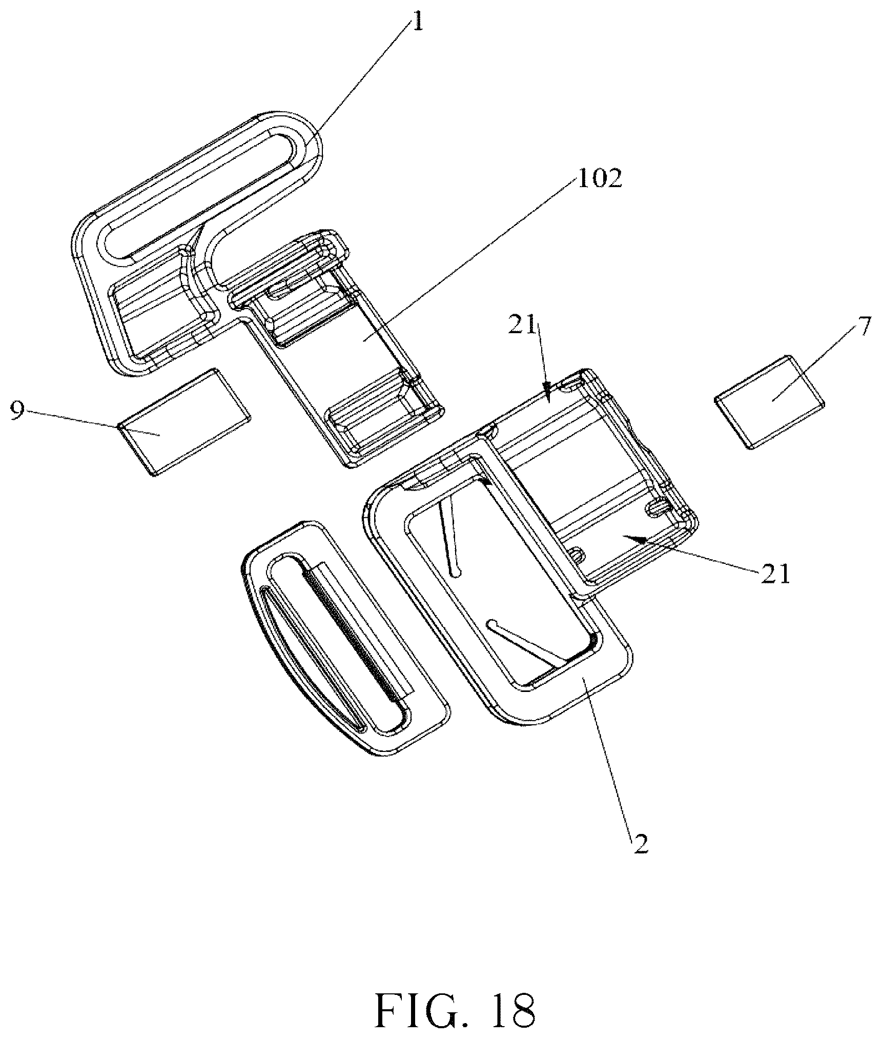 Patent US12599200 Figure 15 – Magnetic buckle assembly