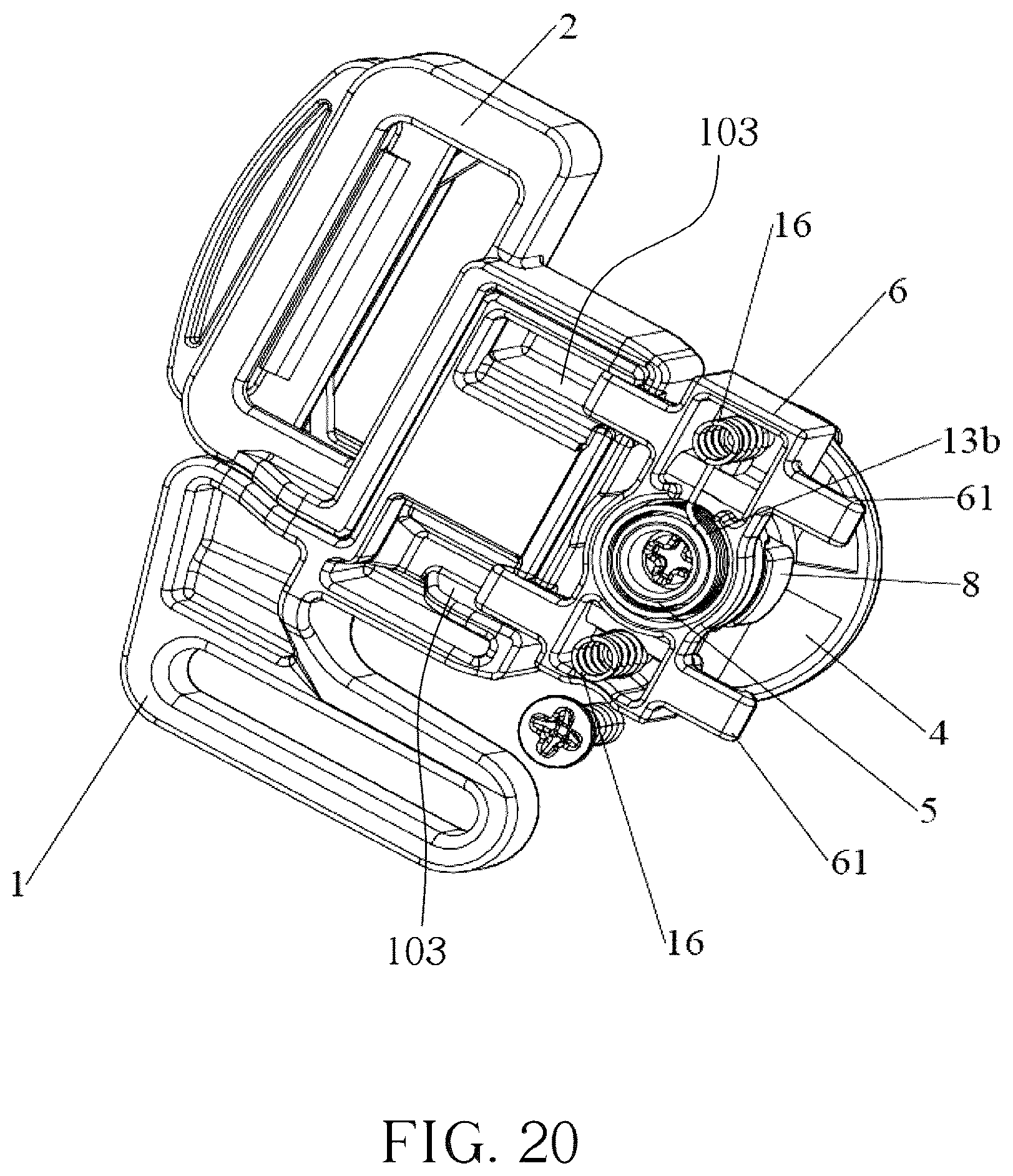 Patent US12599200 Figure 17 – Magnetic buckle assembly