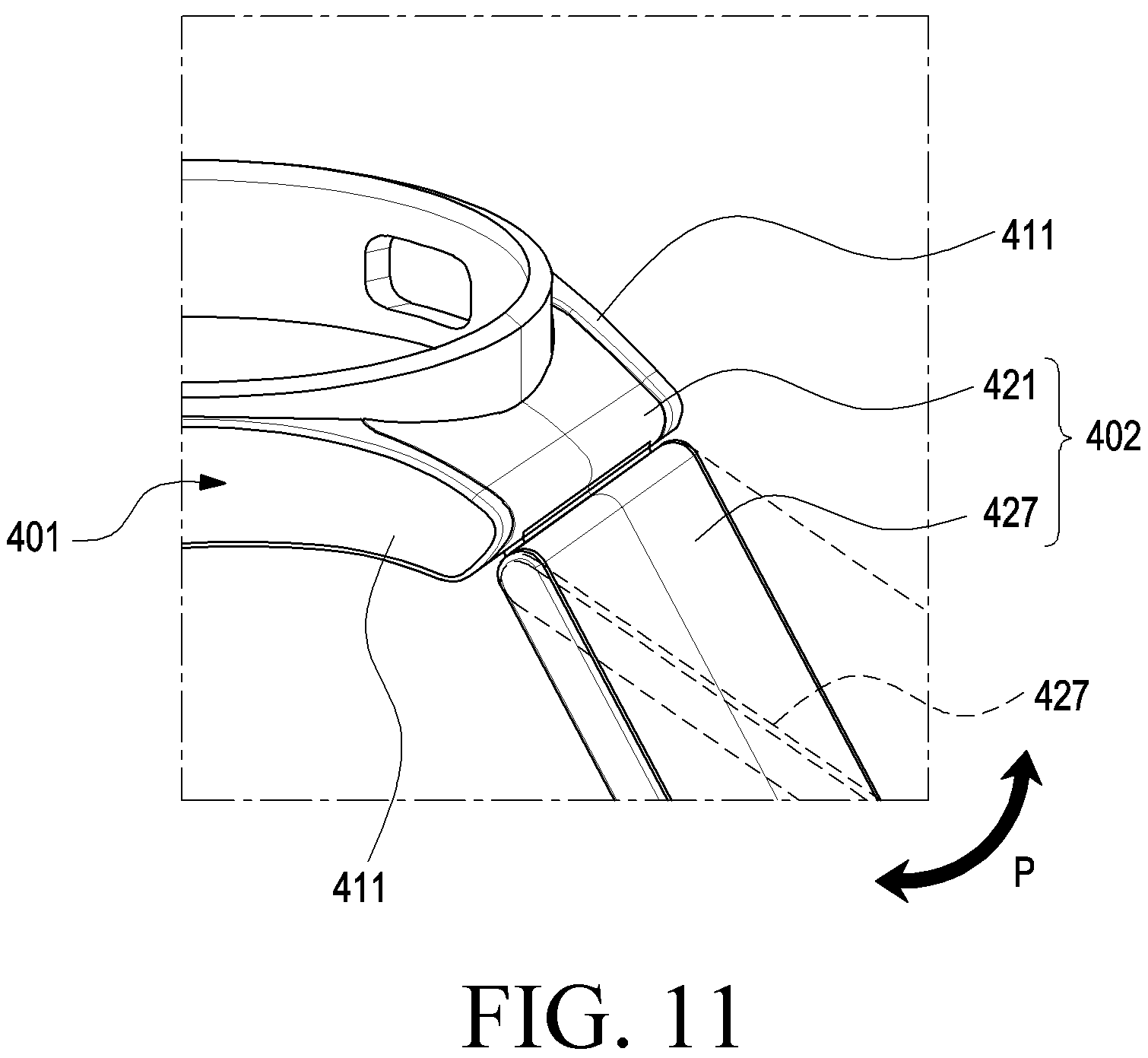 Patent US12599203 Figure 8 – Detachable wearing member and wearable electronic device including same