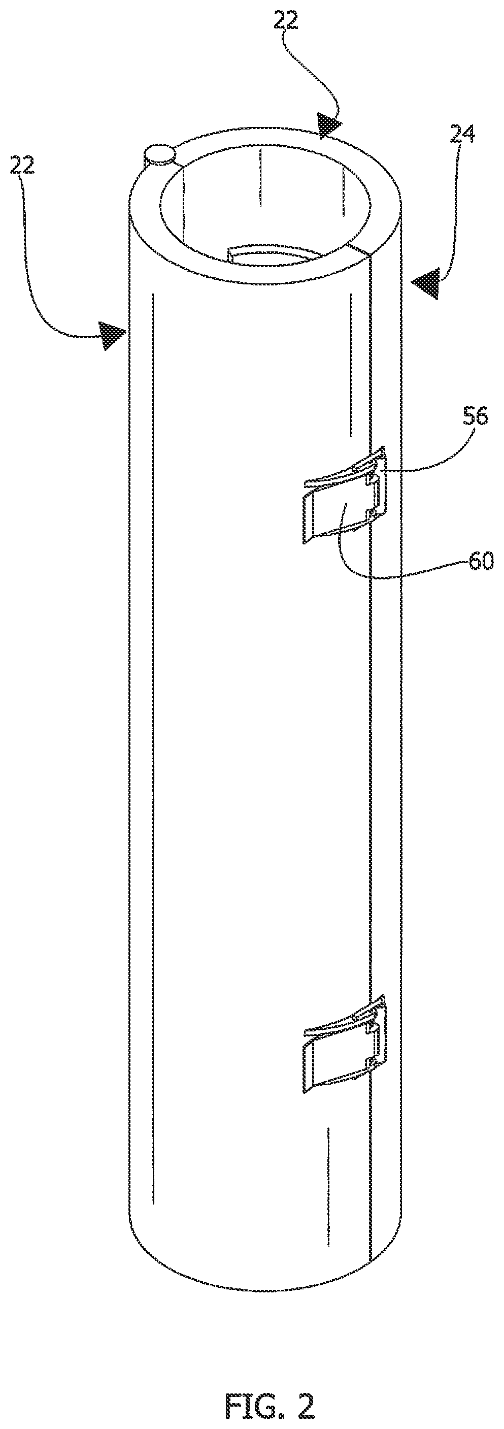 Patent US12599206 Figure 2 – Umbrella pole brace assembly