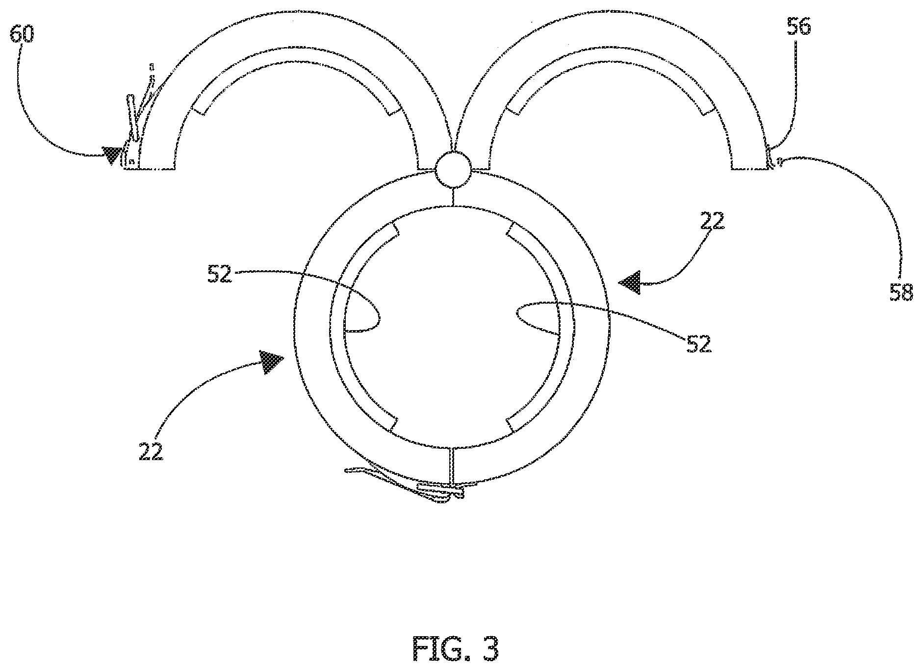 Patent US12599206 Figure 3 – Umbrella pole brace assembly