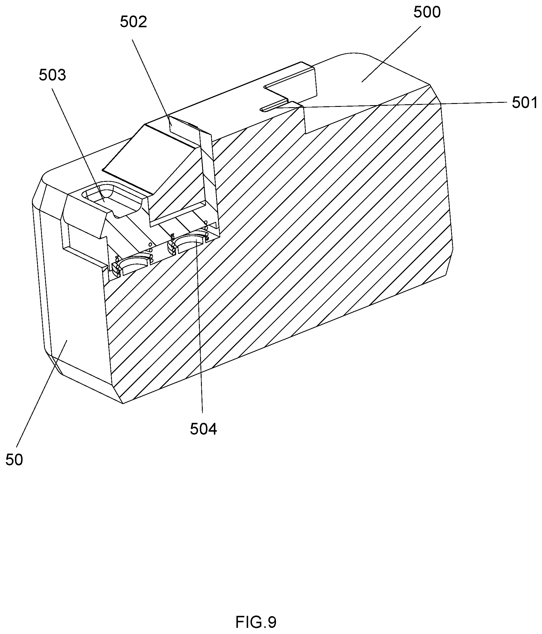 Patent US12599207 Figure 7 – Sliding seat assembly for an umbrella