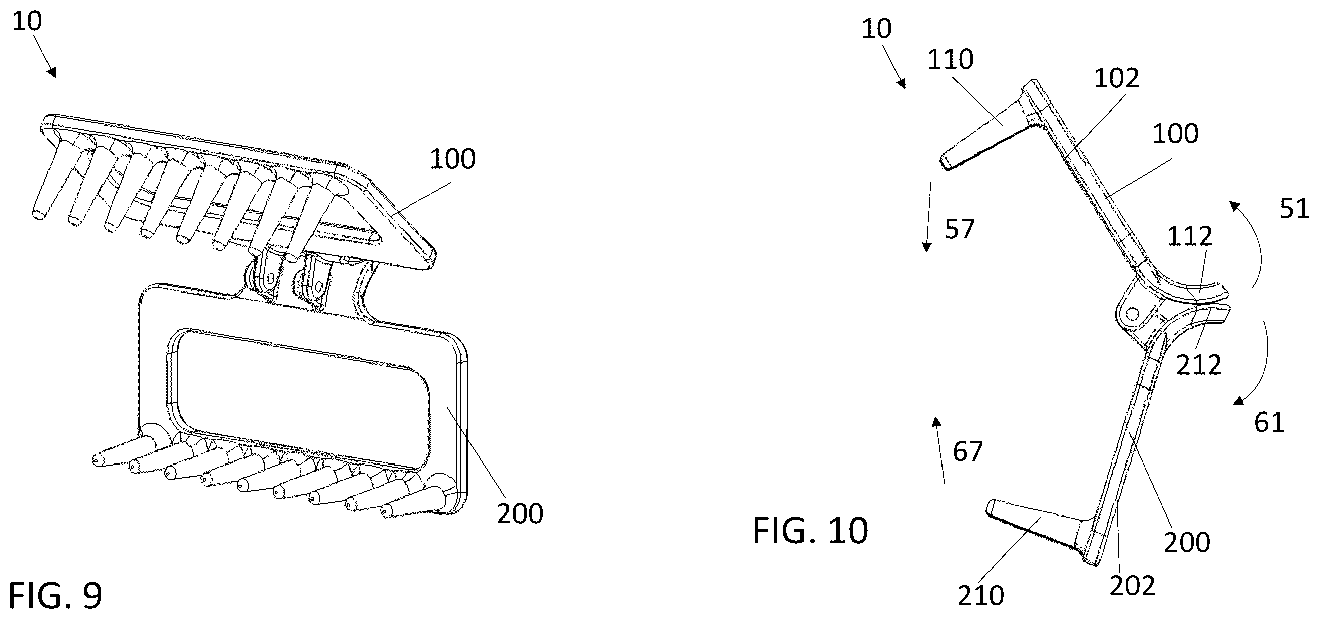 Patent US12599215 Figure 5 – Hair clip convertible comb