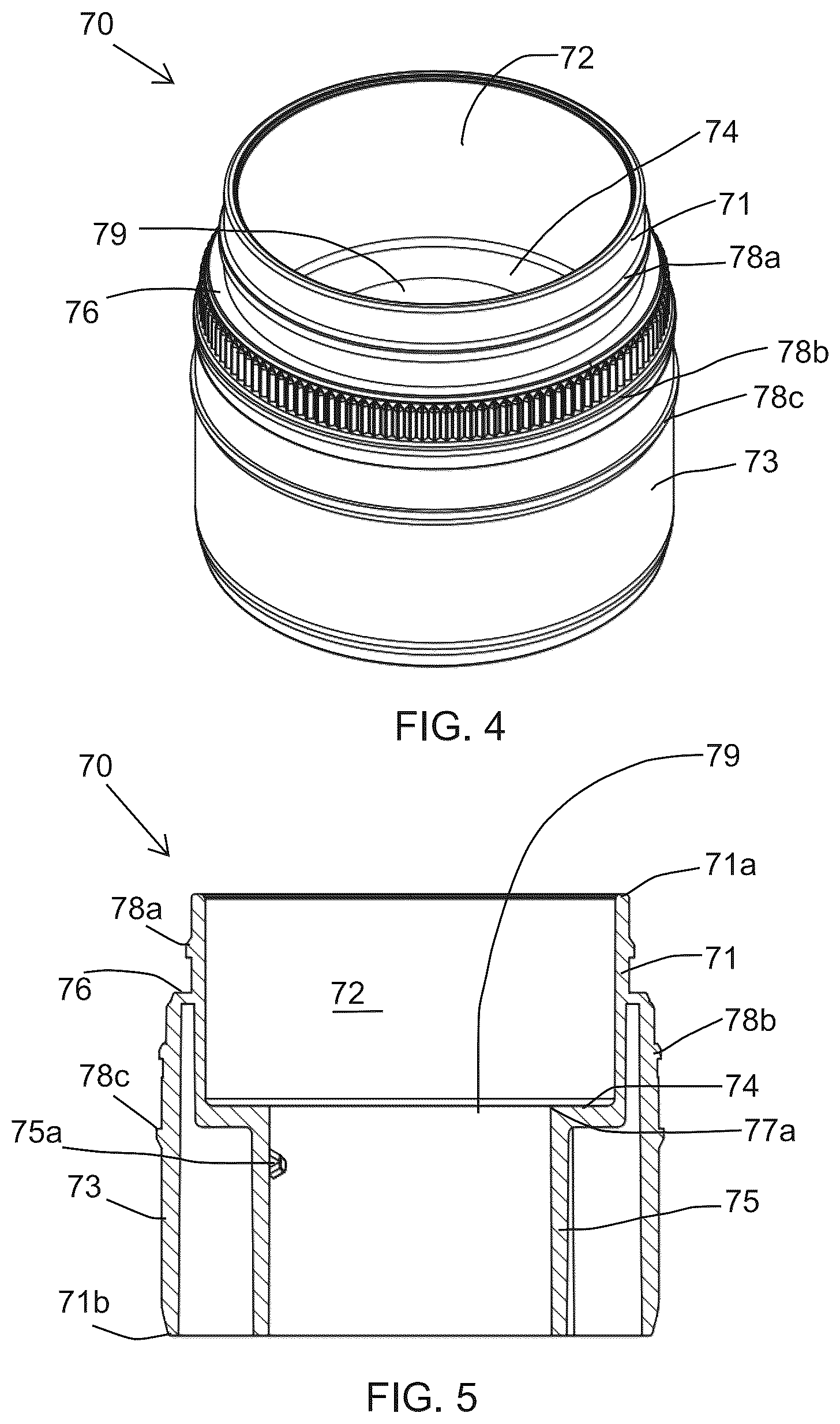 Patent US12599217 Figure 4 – Cosmetic container for mixing and dispensing two products