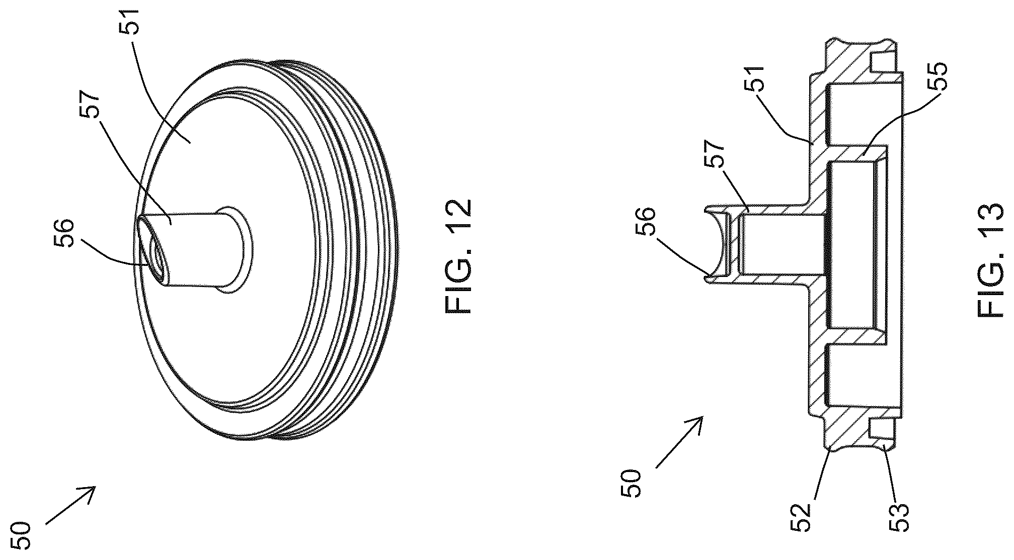 Patent US12599217 Figure 8 – Cosmetic container for mixing and dispensing two products