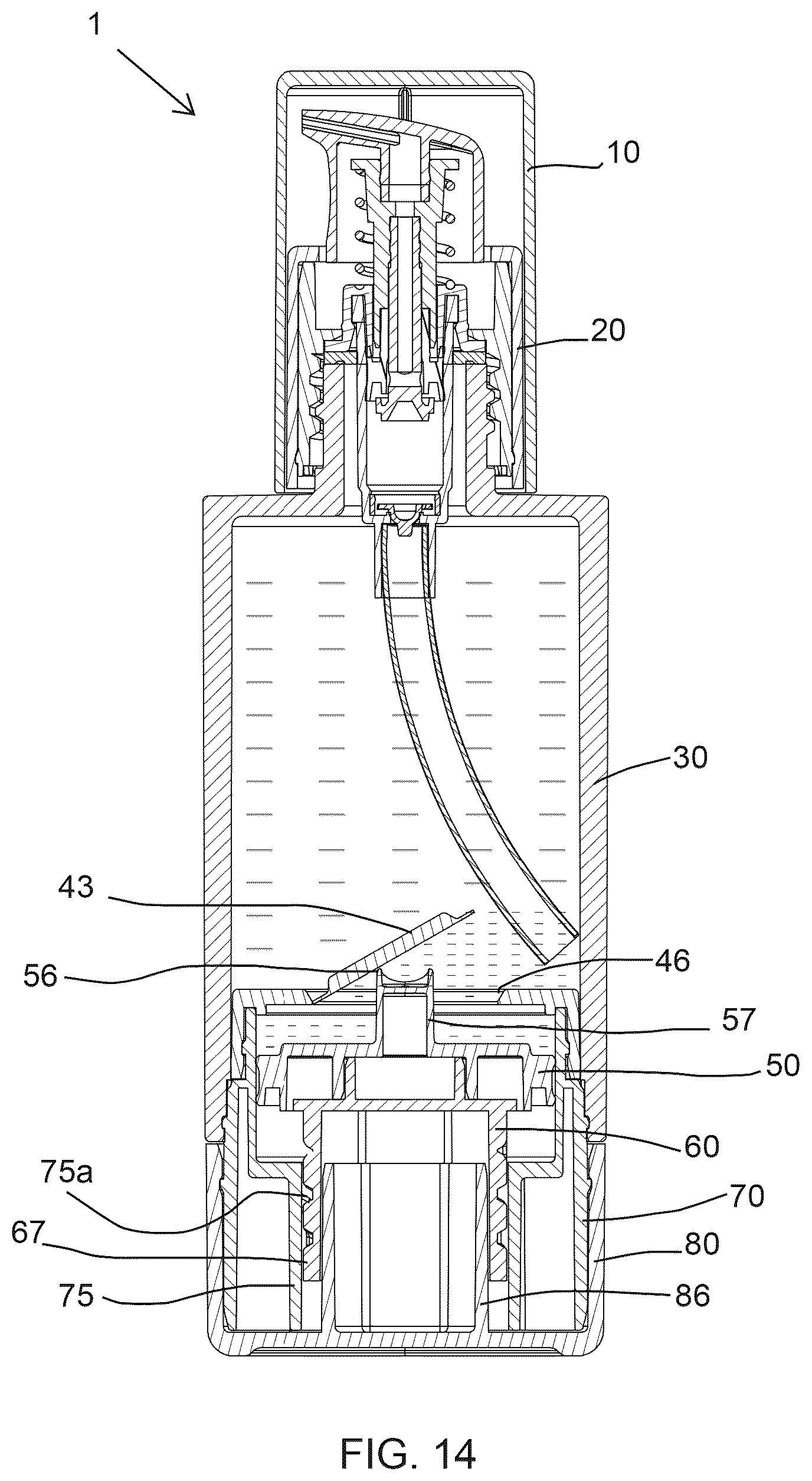 Patent US12599217 Figure 9 – Cosmetic container for mixing and dispensing two products