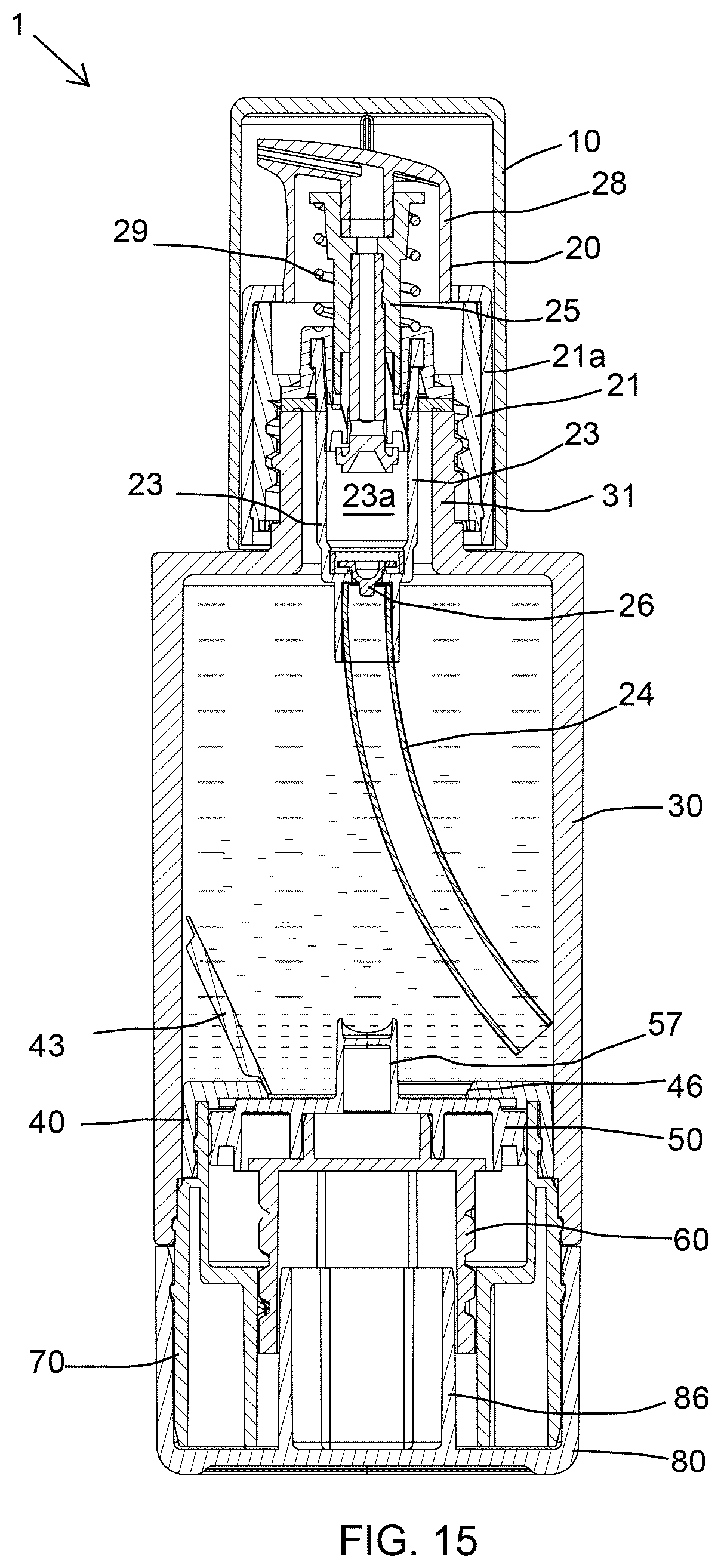 Patent US12599217 Figure 10 – Cosmetic container for mixing and dispensing two products