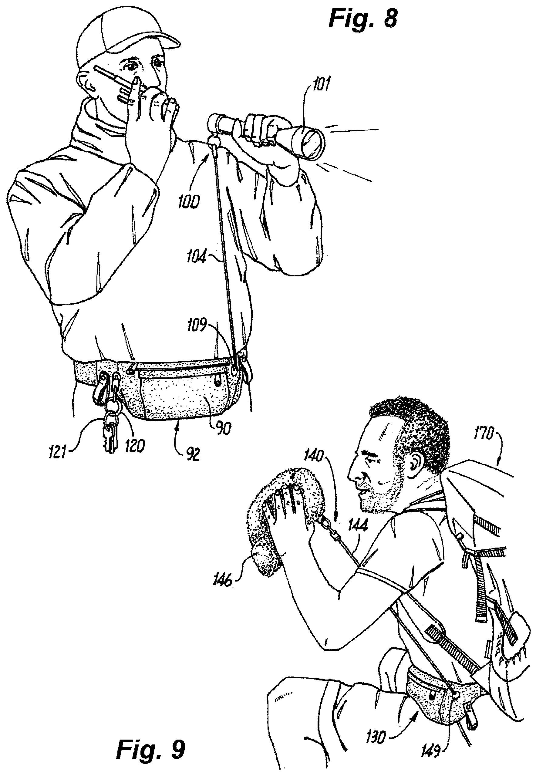 Patent US12599221 Figure 5 – Versatile ambidextrous pouch for accessories for automotive detailing and other interchangeable tool uses