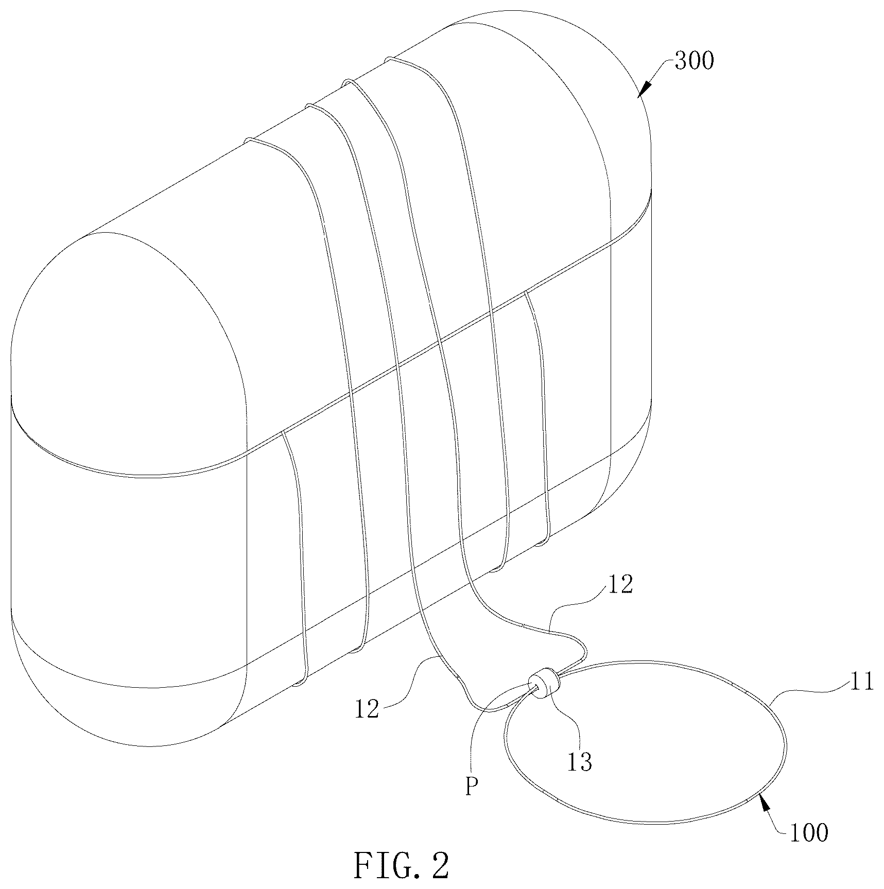 Patent US12599222 Figure 2 – Anti-loss rope and anti-loss device