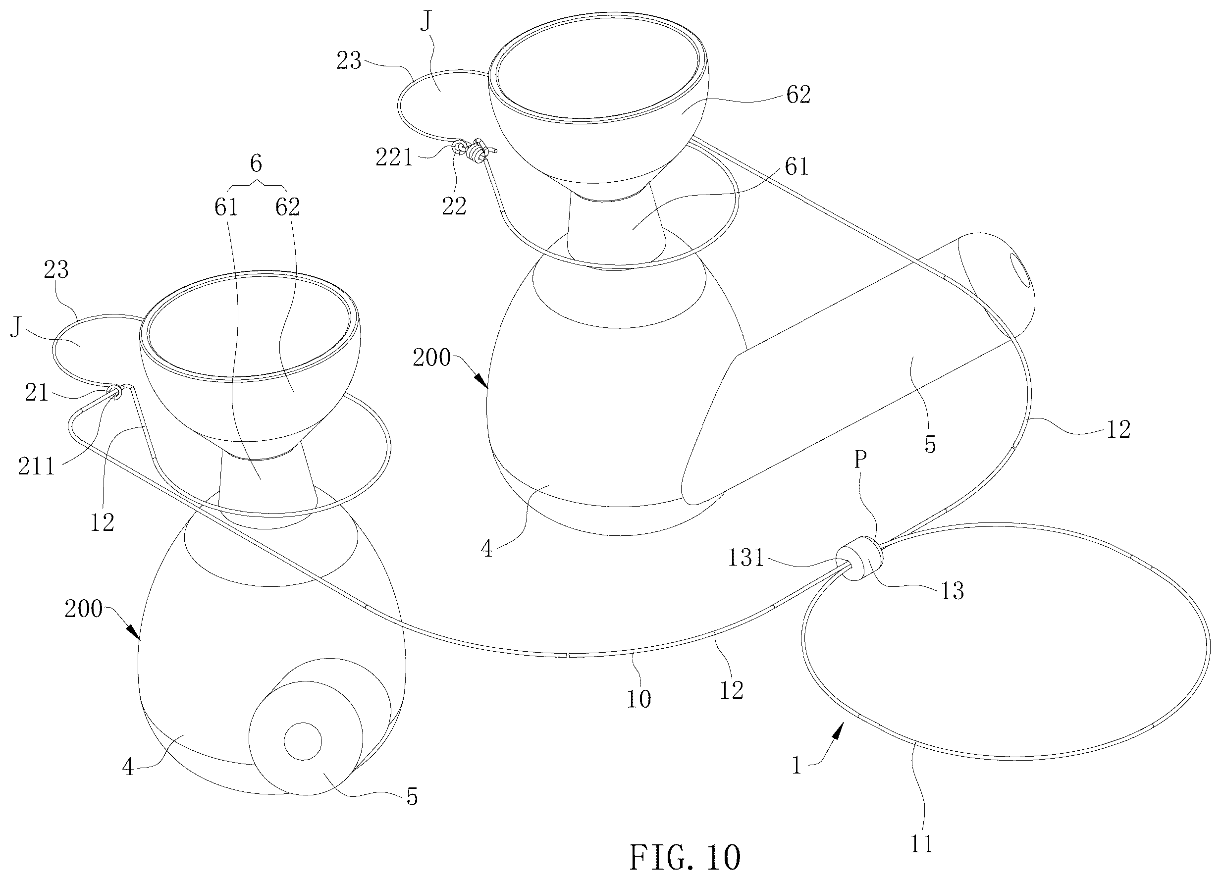 Patent US12599222 Figure 10 – Anti-loss rope and anti-loss device