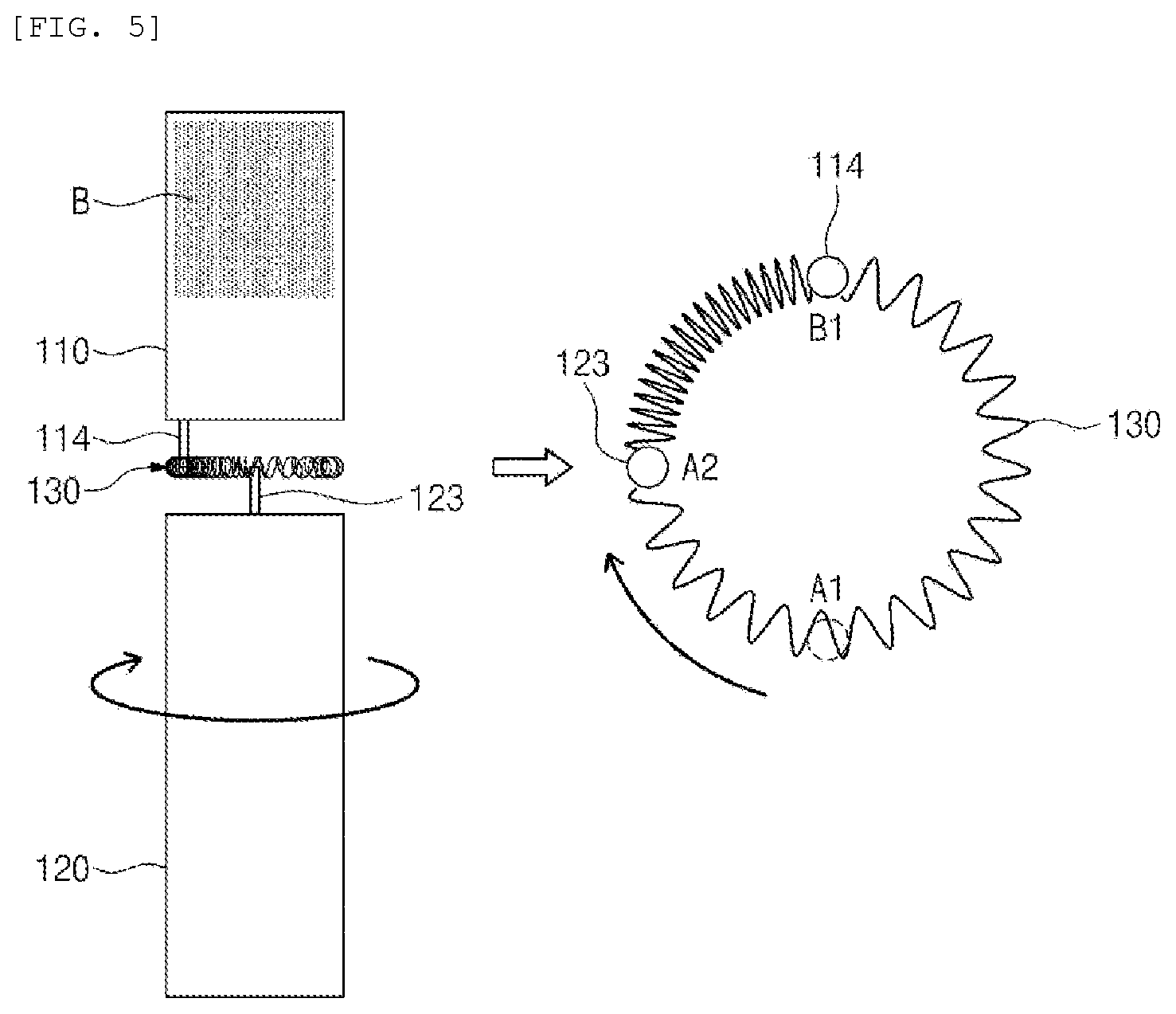 Patent US12599223 Figure 4 – Brushing guide elastic toothbrush and elastic restoration mechanism