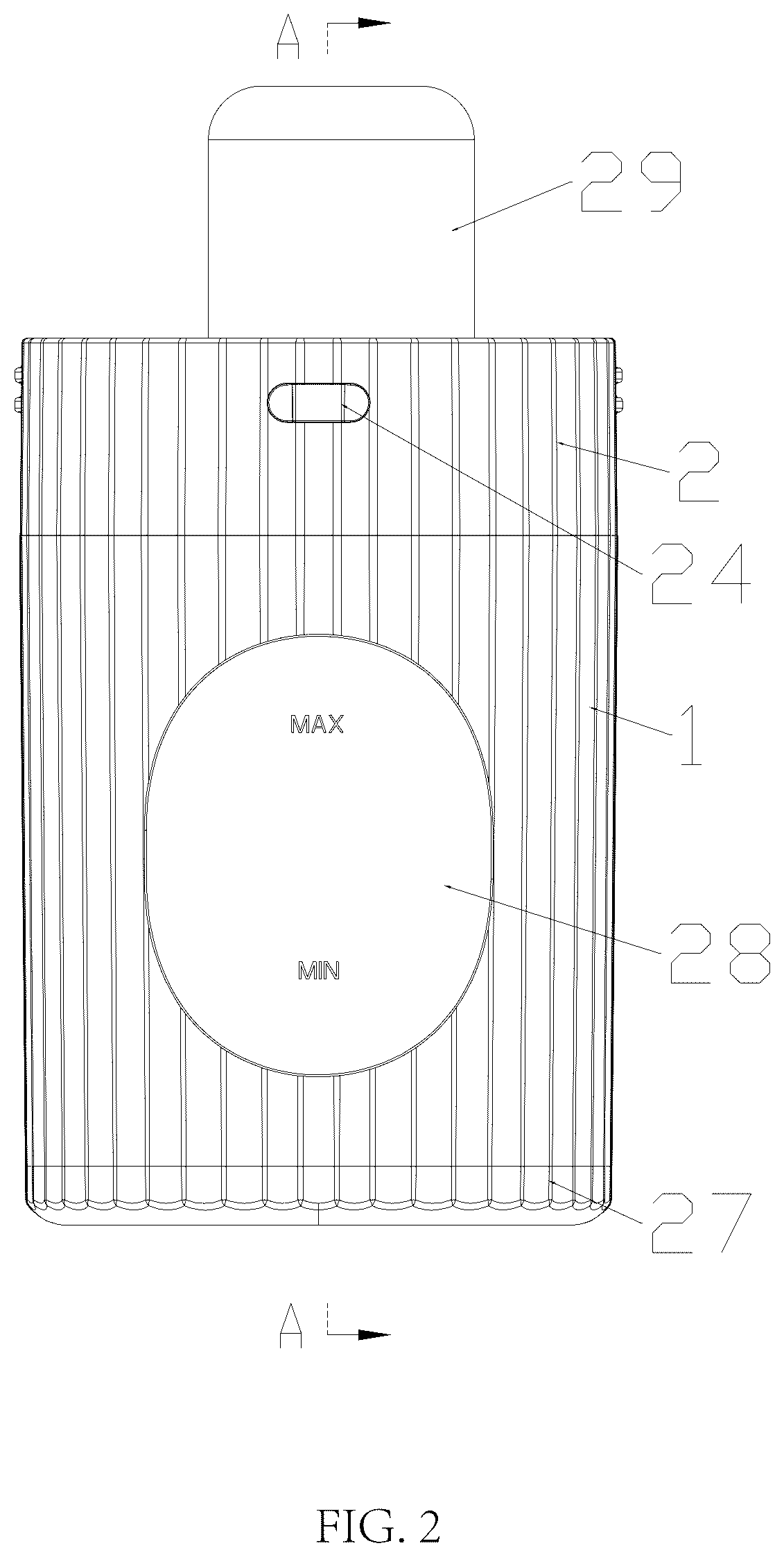 Patent US12599225 Figure 2 – Makeup brush and sponge cleaning machine