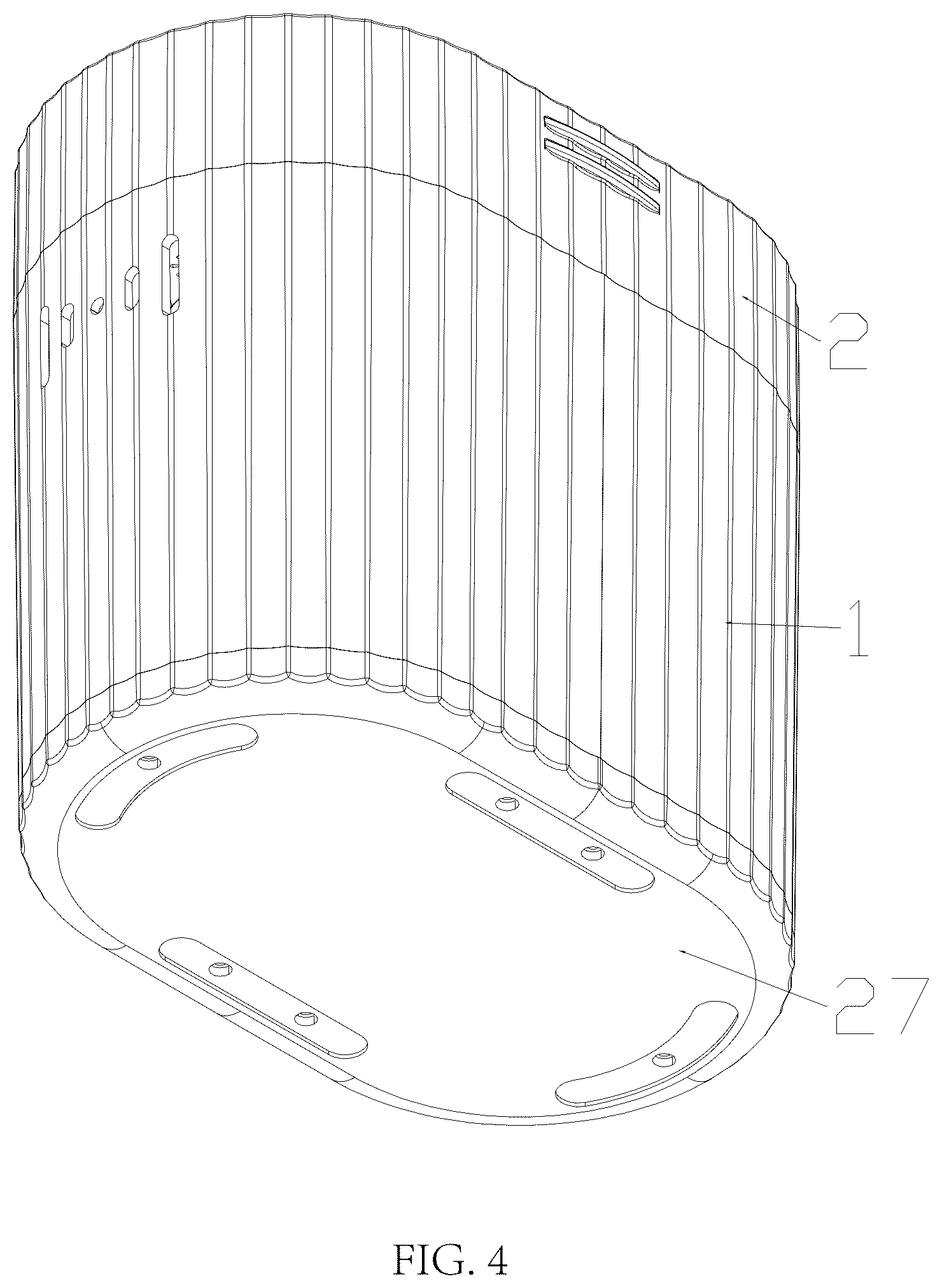Patent US12599225 Figure 4 – Makeup brush and sponge cleaning machine