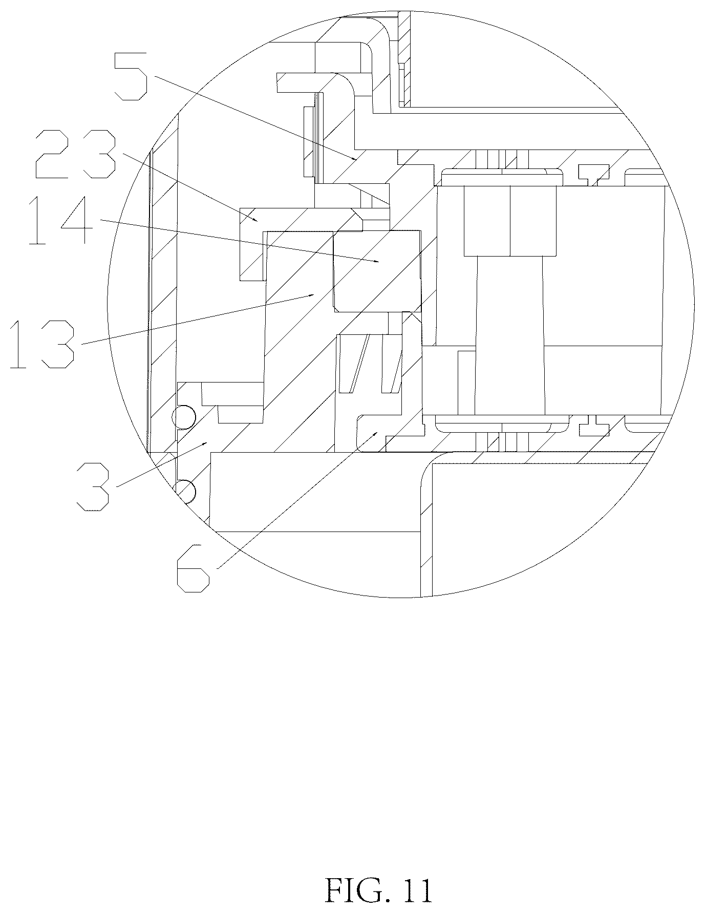 Patent US12599225 Figure 11 – Makeup brush and sponge cleaning machine