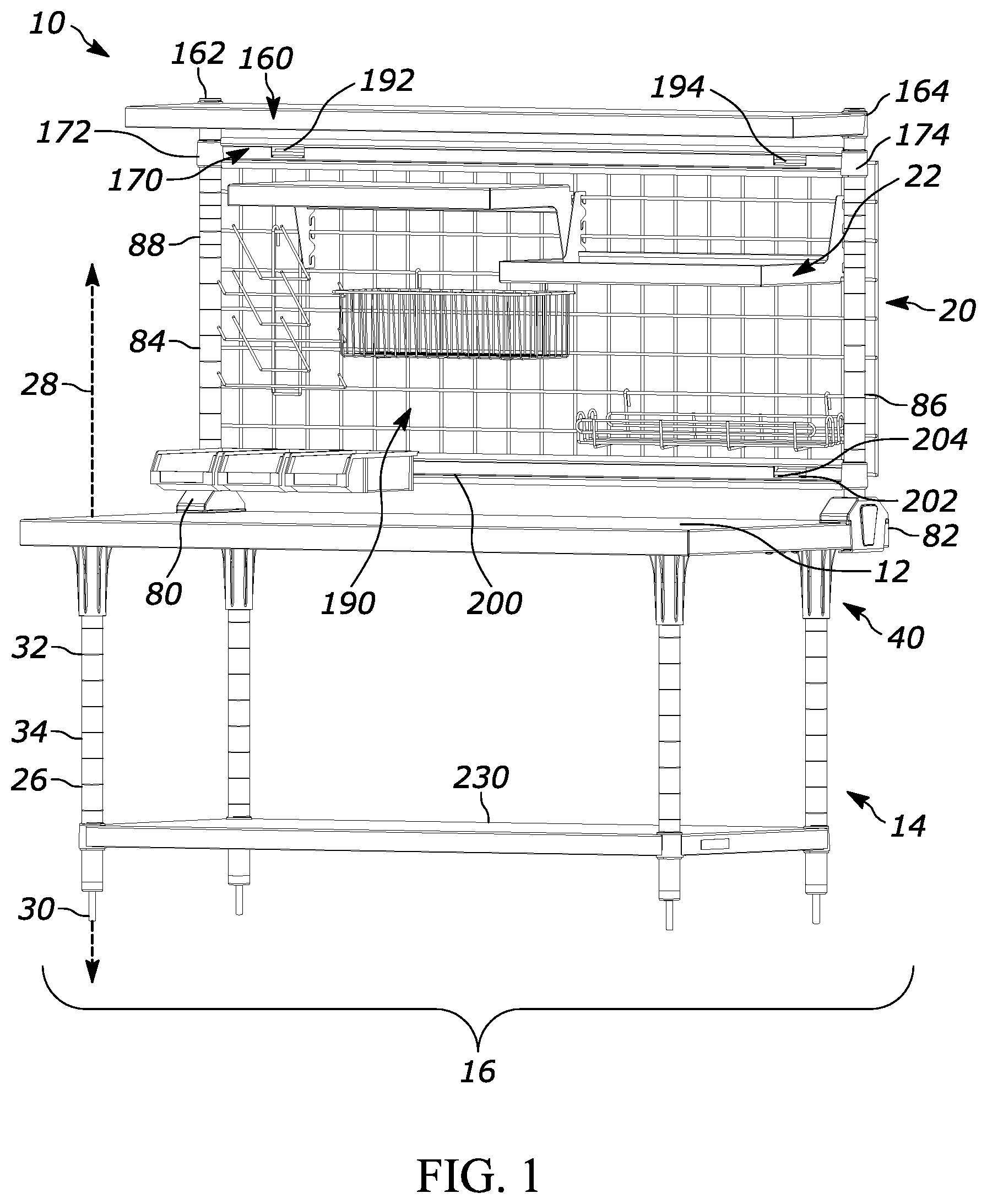 Patent US12599226 Figure 1 – Workstation