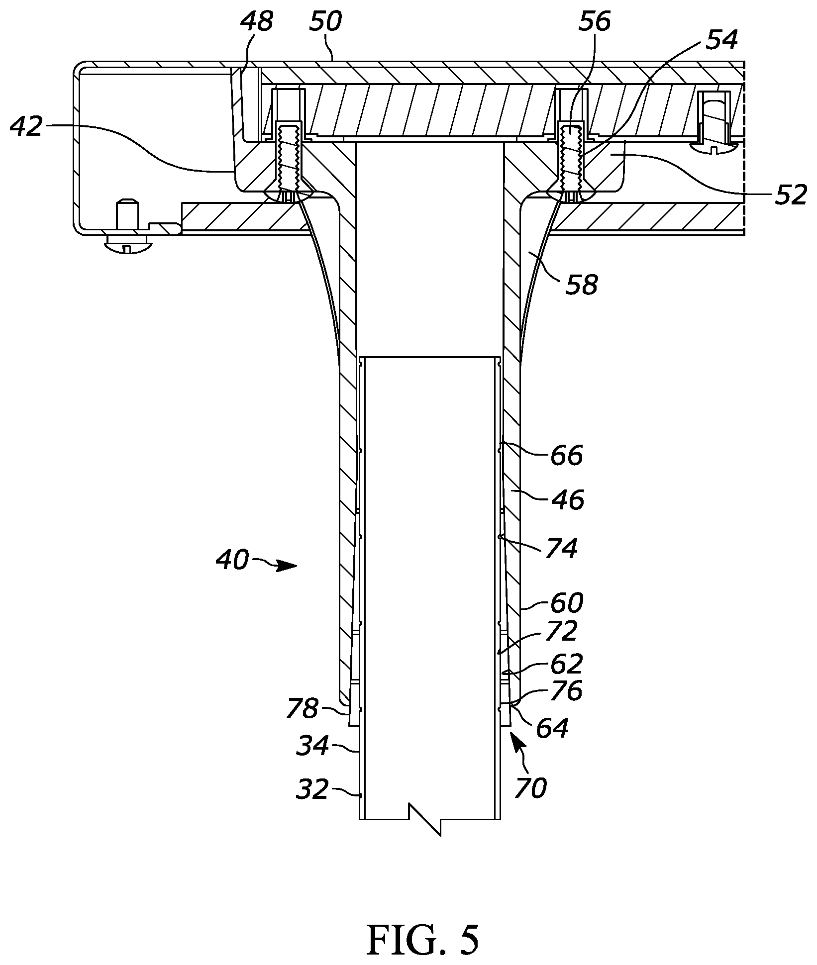 Patent US12599226 Figure 5 – Workstation