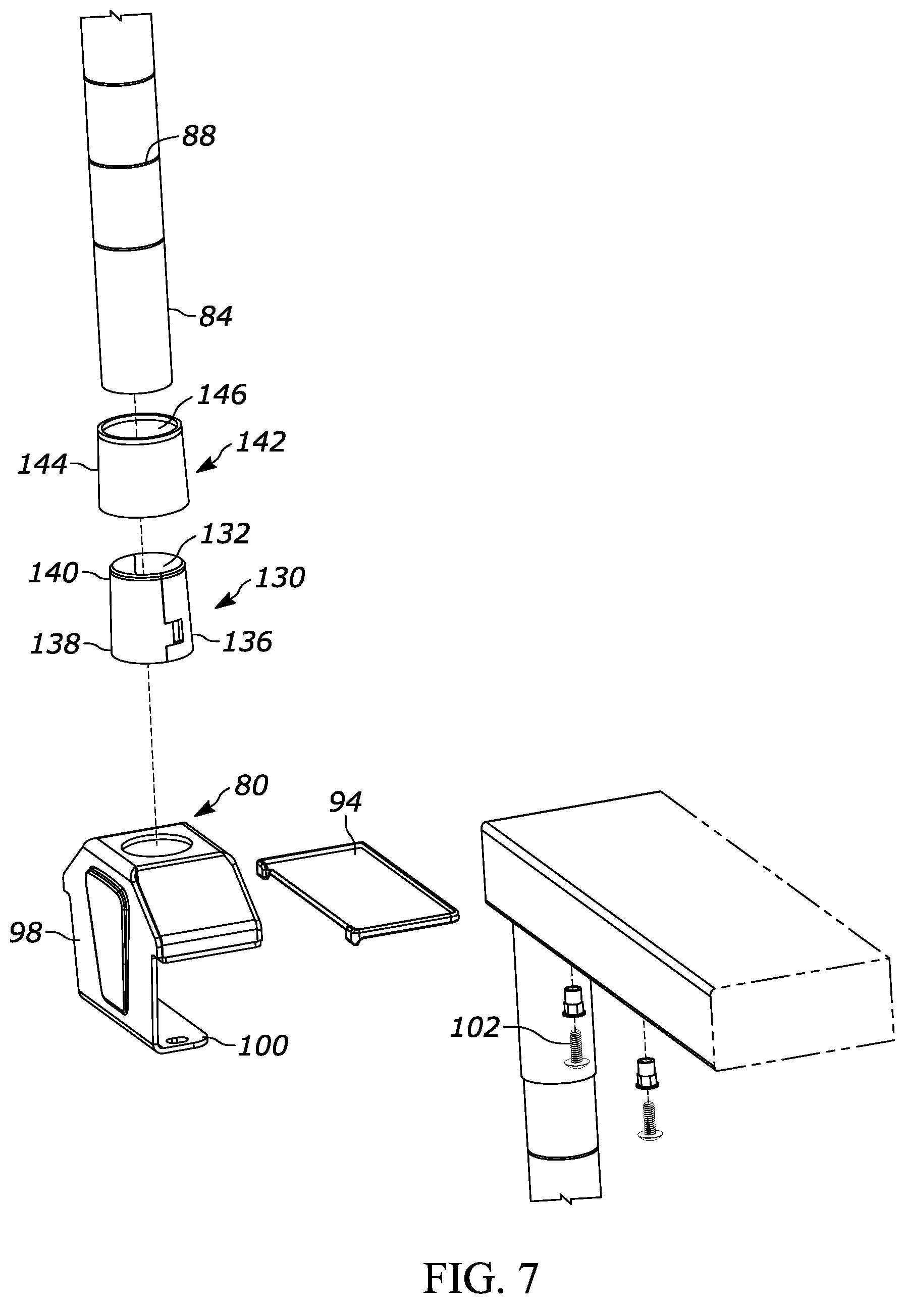 Patent US12599226 Figure 7 – Workstation