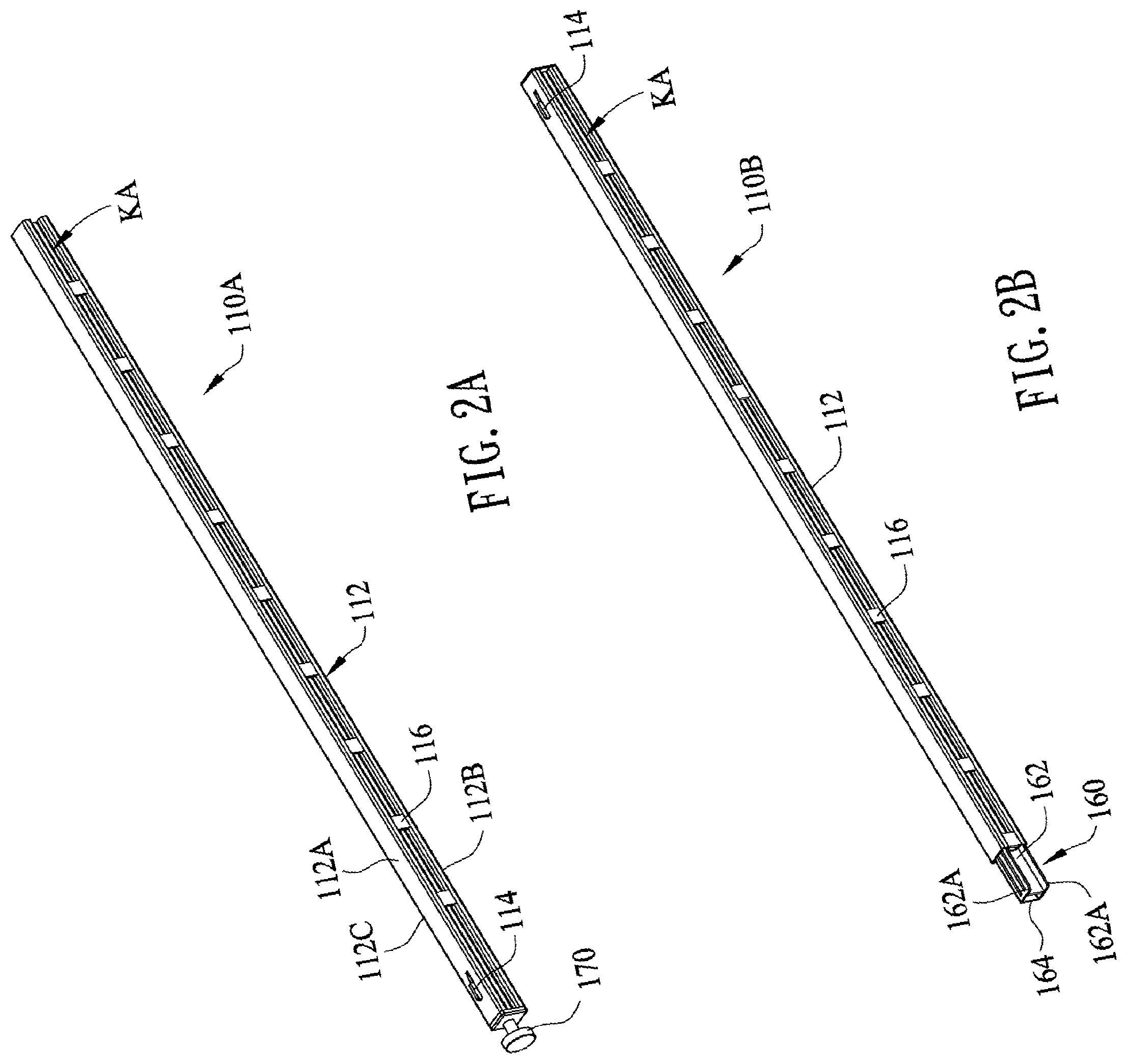 Patent US12599227 Figure 2 – Concave square tube lifting storage shelf