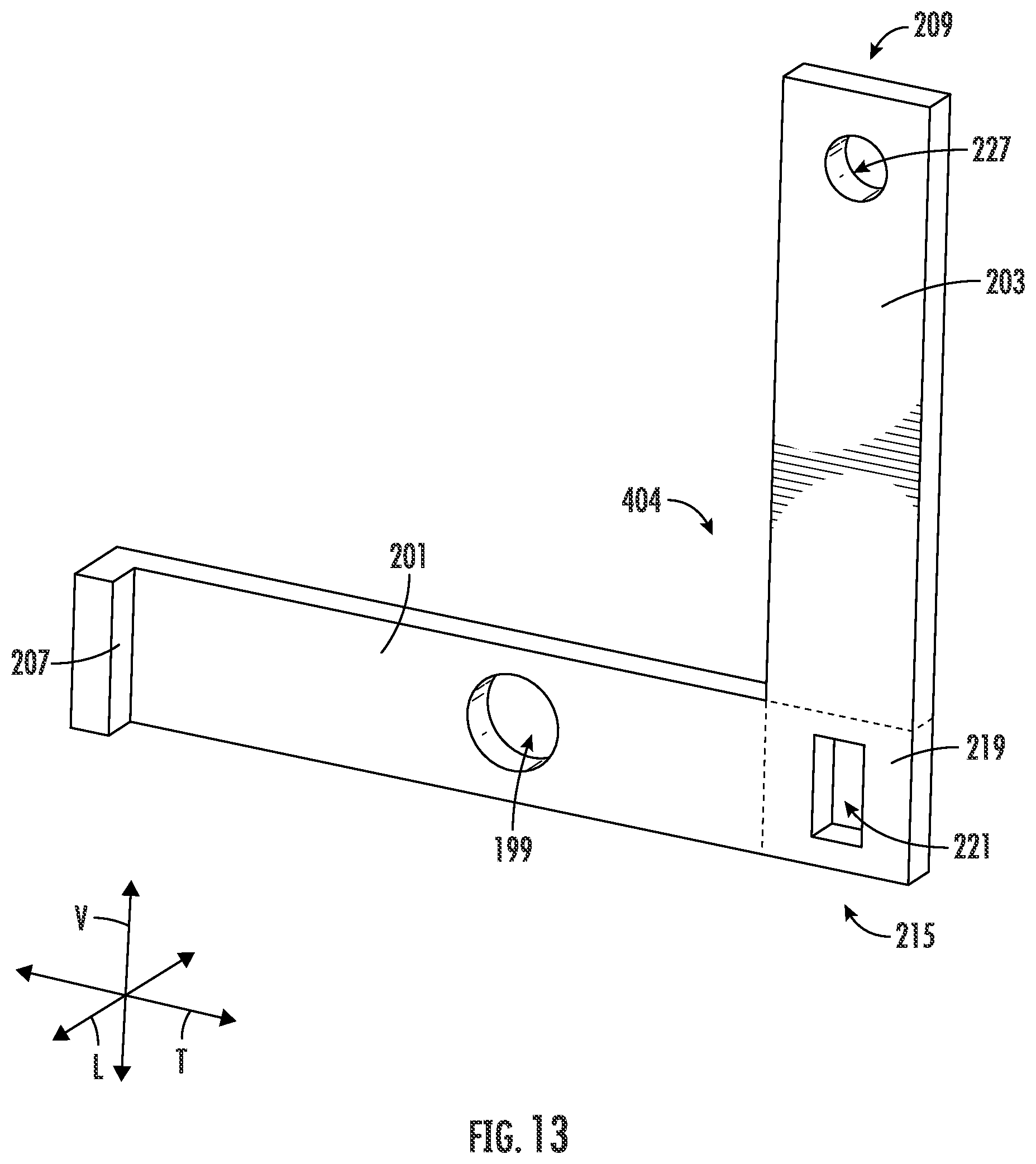 Patent US12599228 Figure 13 – Locating slot for a trigger support arm of a slide assembly