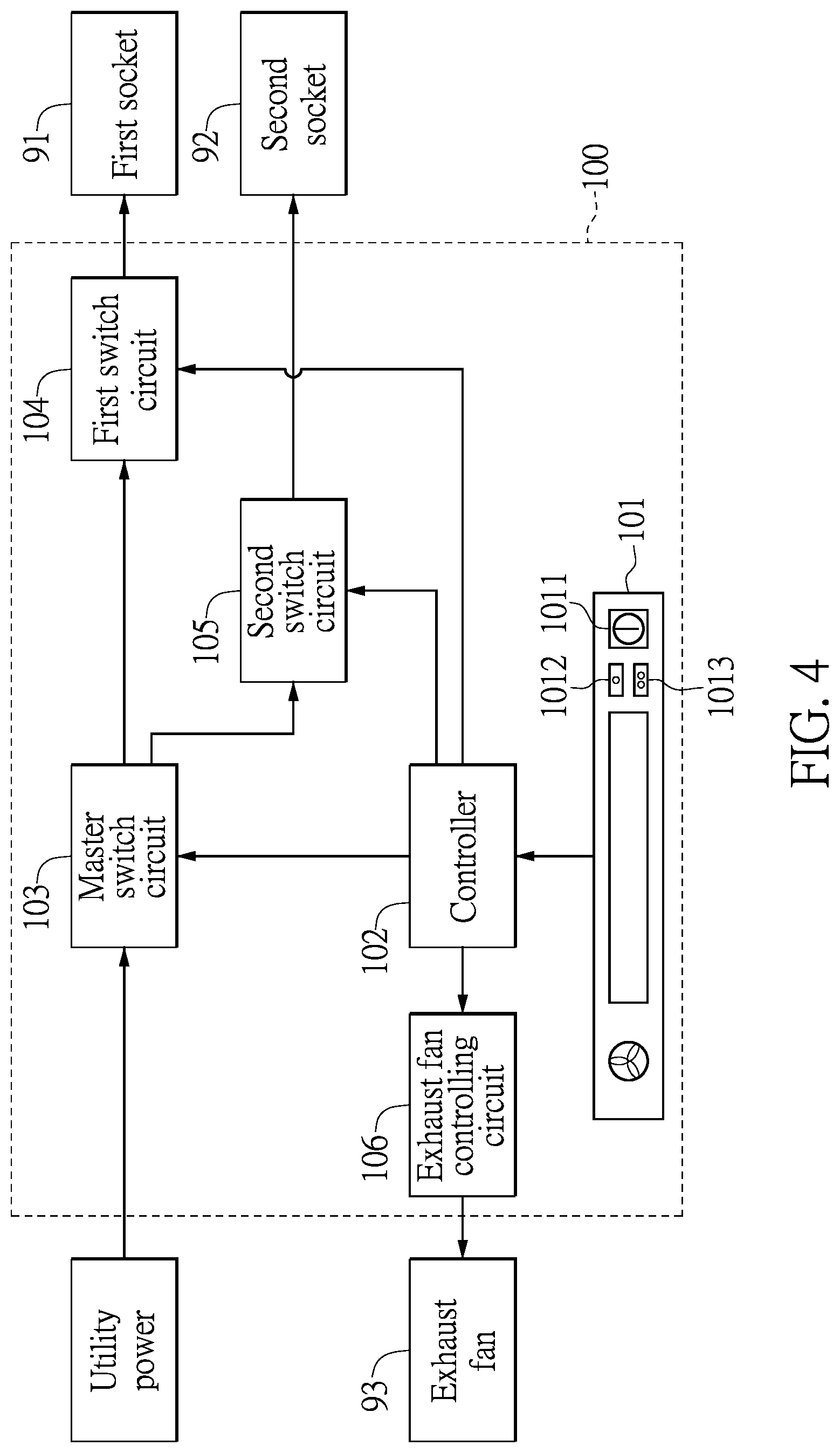 Patent US12599229 Figure 4 – Flip-down electronics cabinet having circuit controlling device