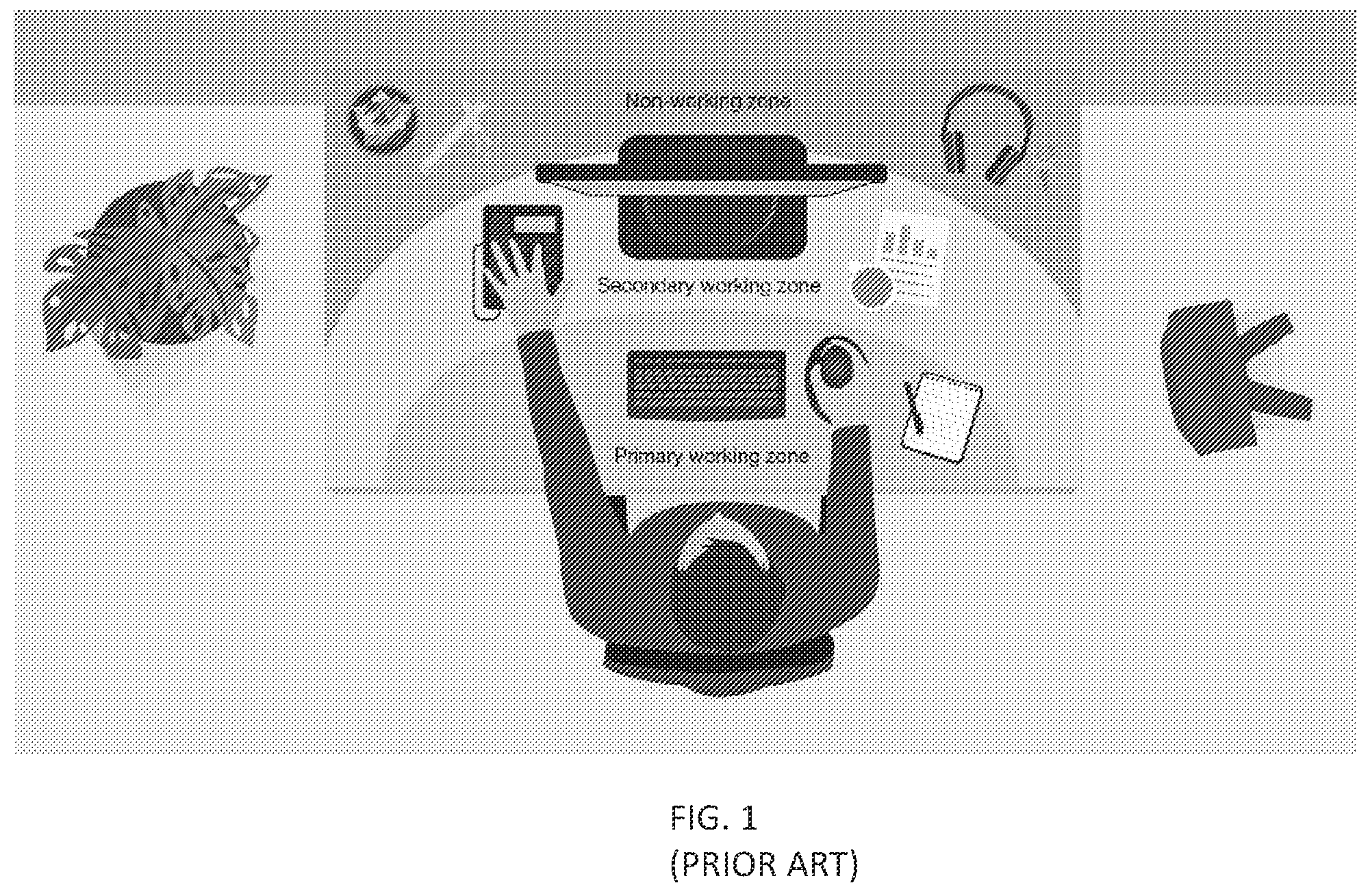 Patent US12599233 — Rail system for workspace with modular components — Figure 1