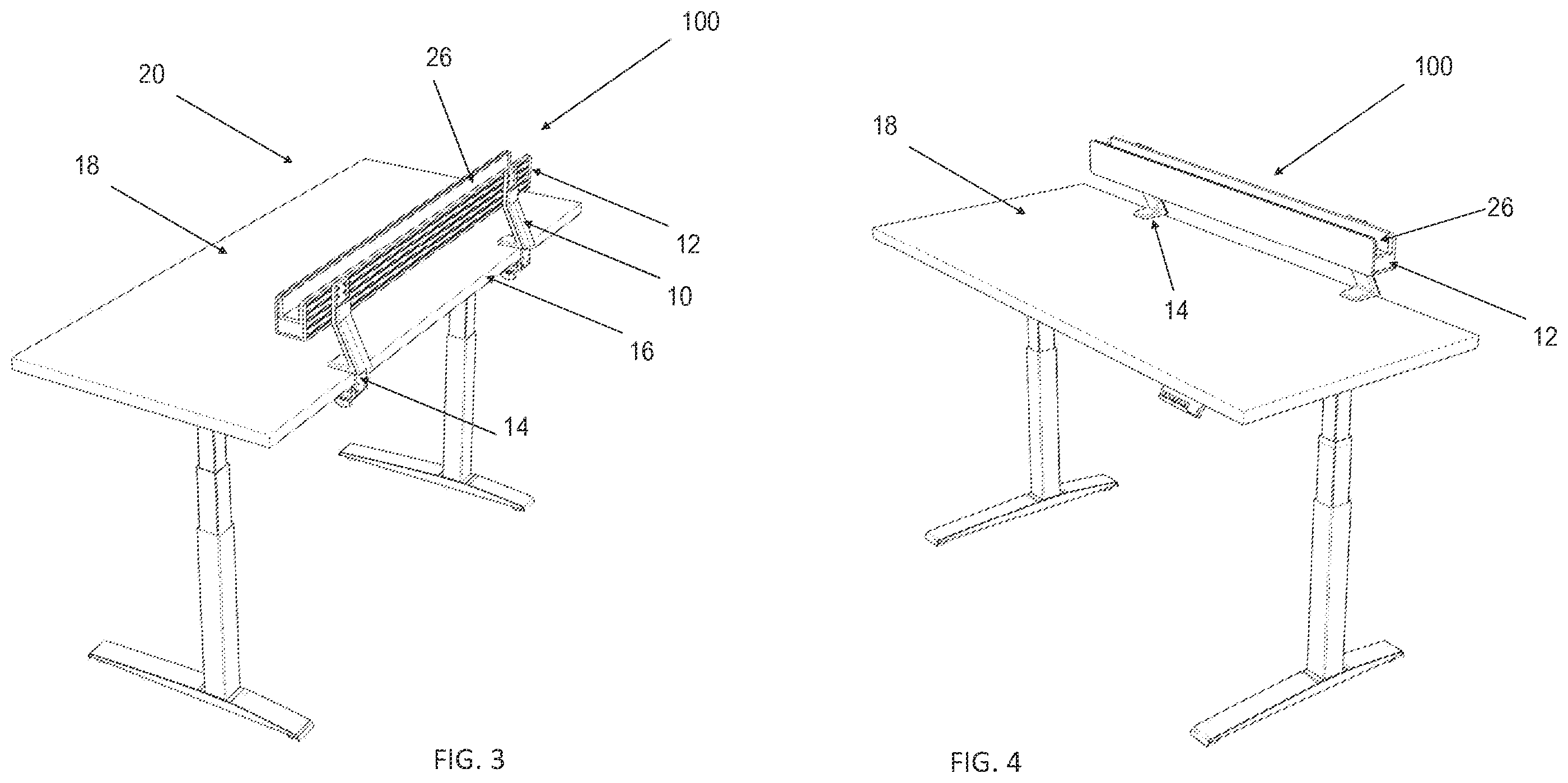 Patent US12599233 Figure 3 – Rail system for workspace with modular components