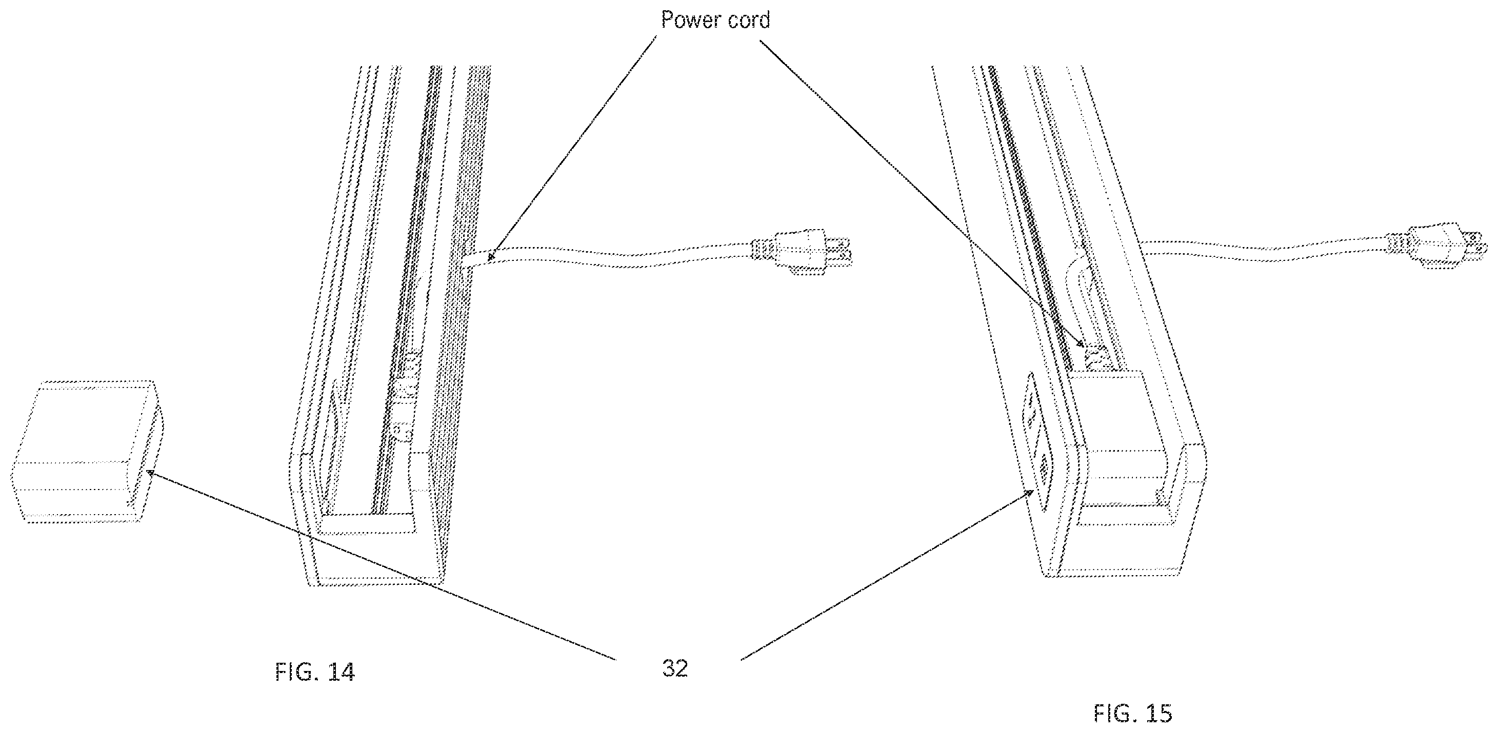 Patent US12599233 Figure 12 – Rail system for workspace with modular components
