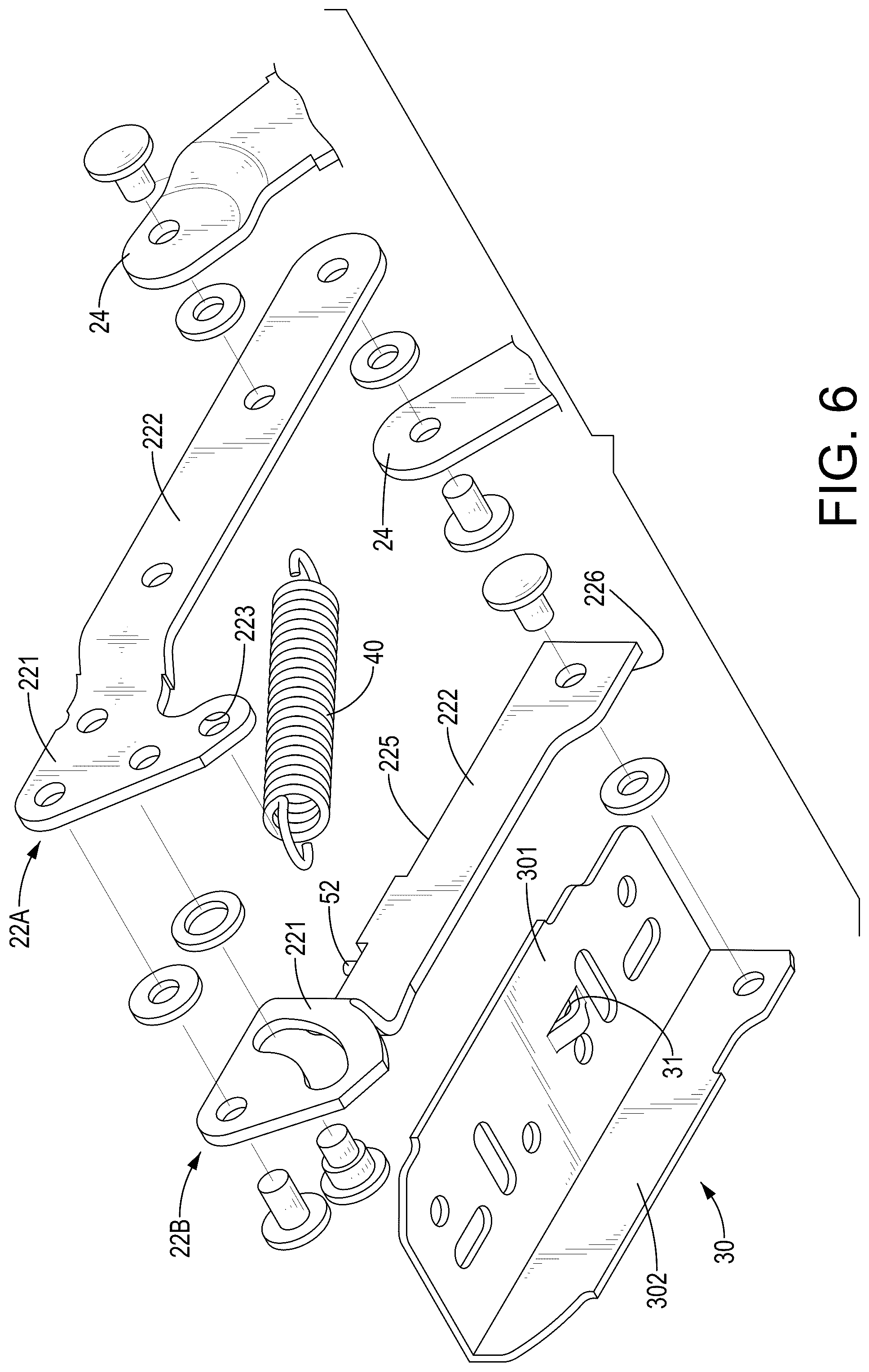 Patent US12599234 Figure 6 – Electric reclining chair with anti-pinch protection