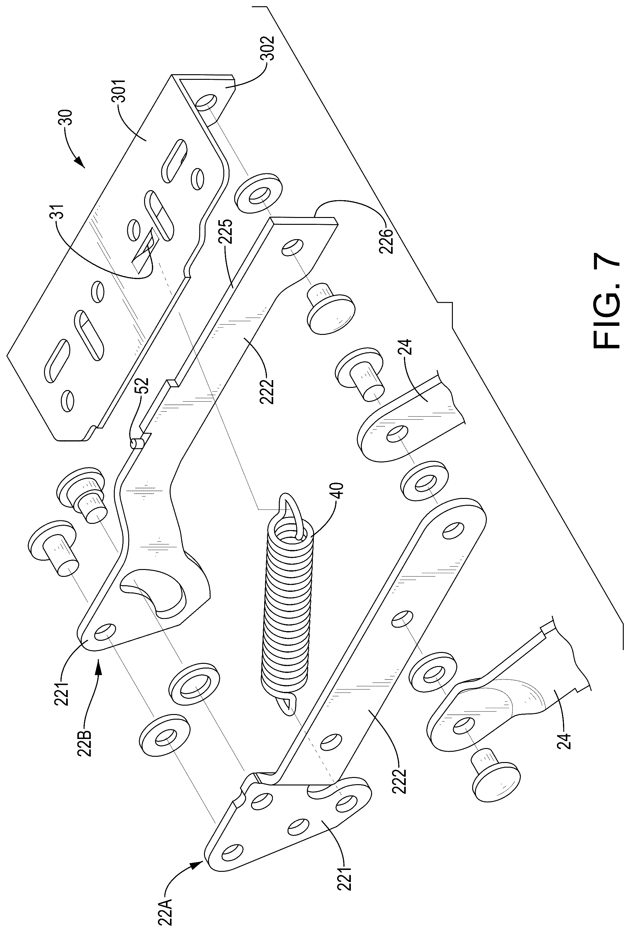 Patent US12599234 Figure 7 – Electric reclining chair with anti-pinch protection