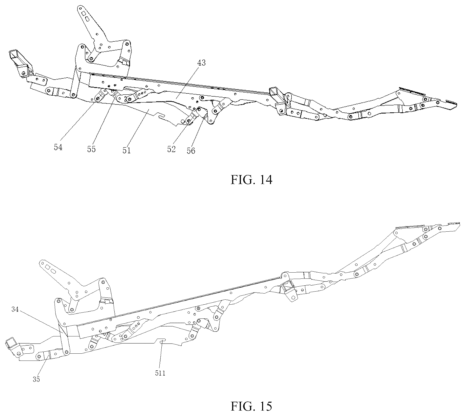 Patent US12599235 Figure 7 – Mechanical extension device and suspension mechanism thereof
