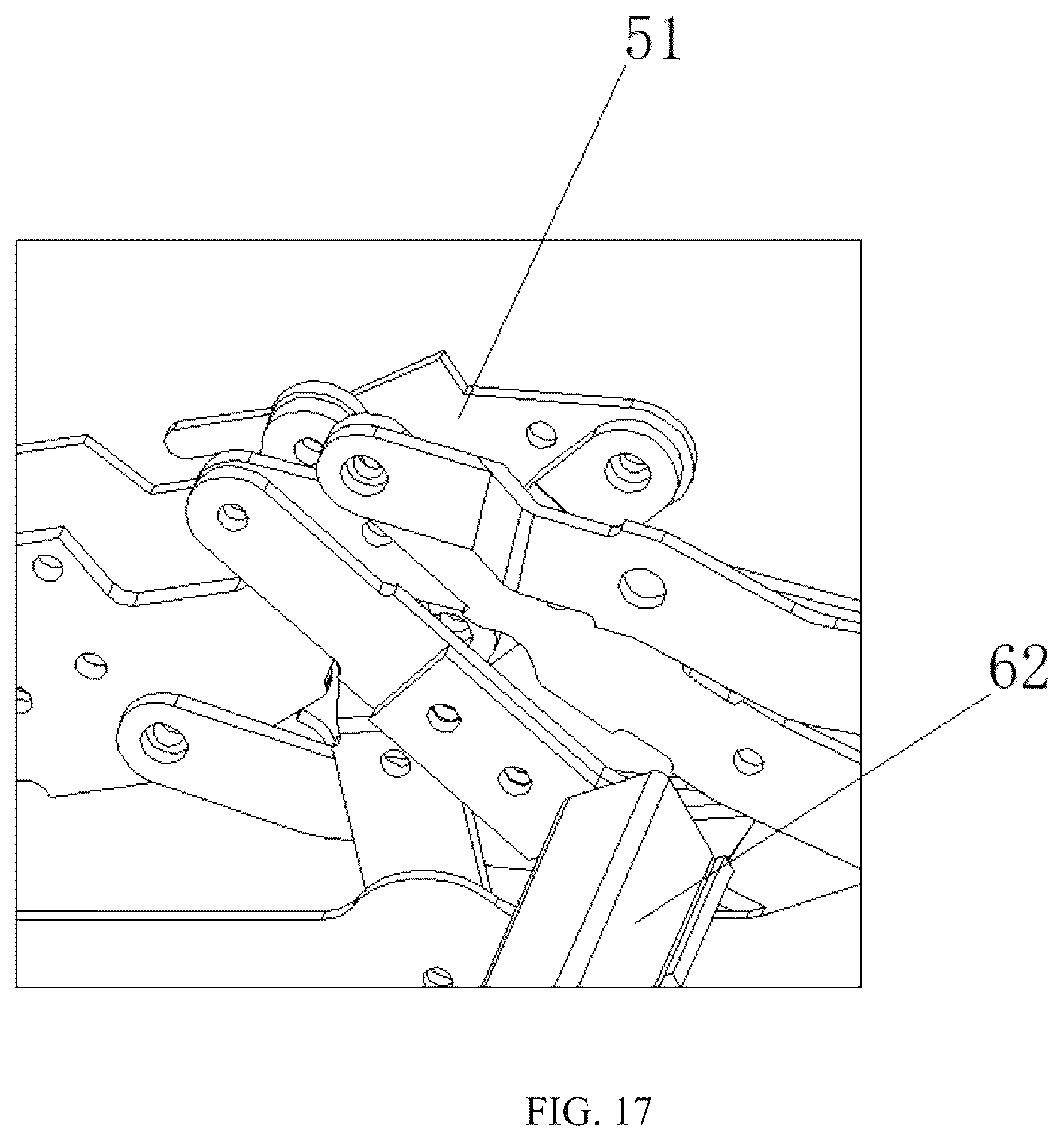 Patent US12599235 Figure 9 – Mechanical extension device and suspension mechanism thereof