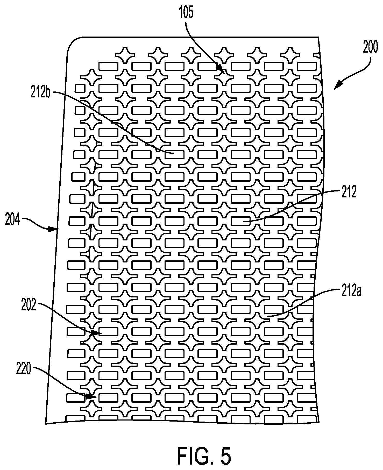 Patent US12599237 Figure 5 – Chair with flexible internal support