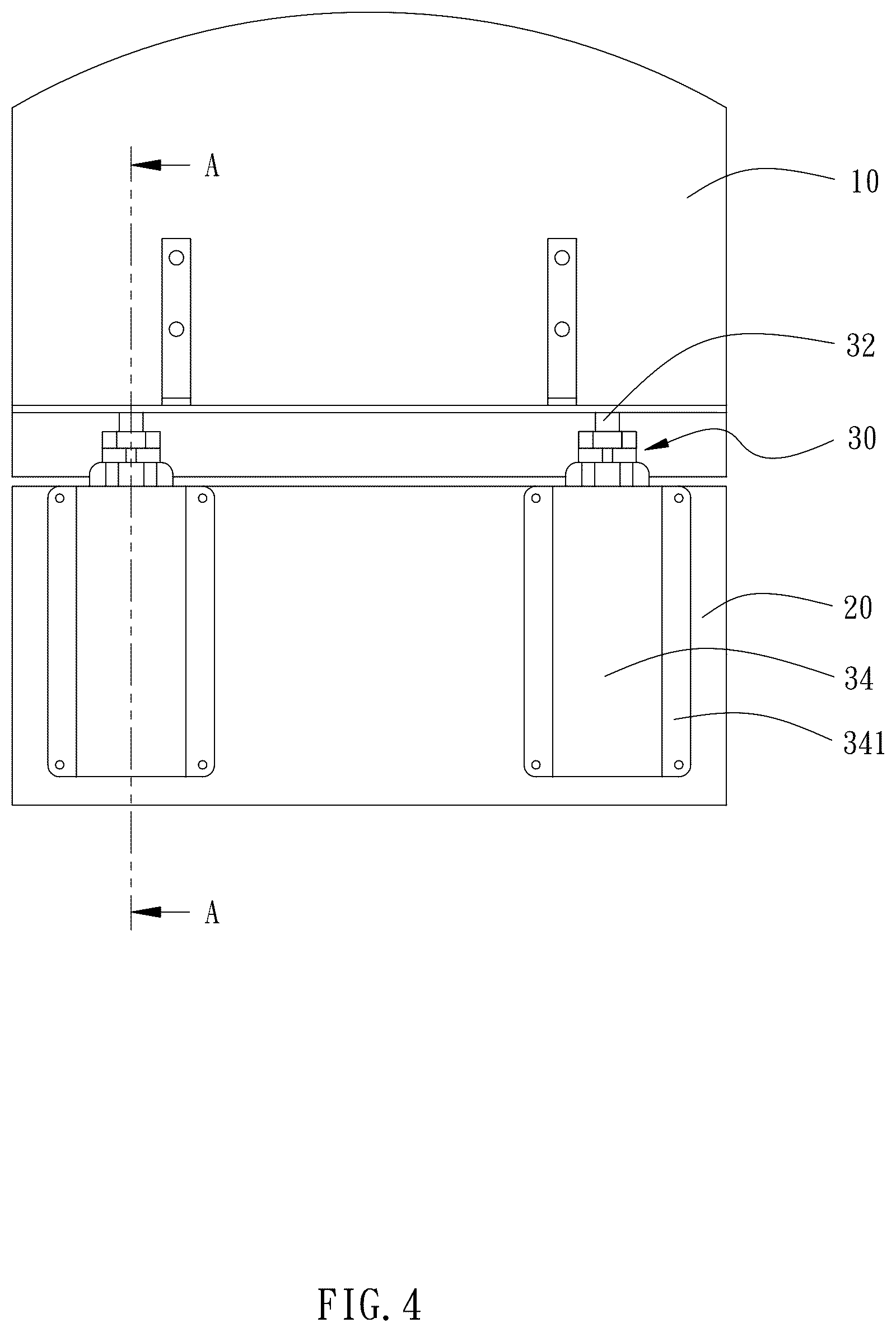 Patent US12599239 Figure 4 – Chair-back adjusting structure