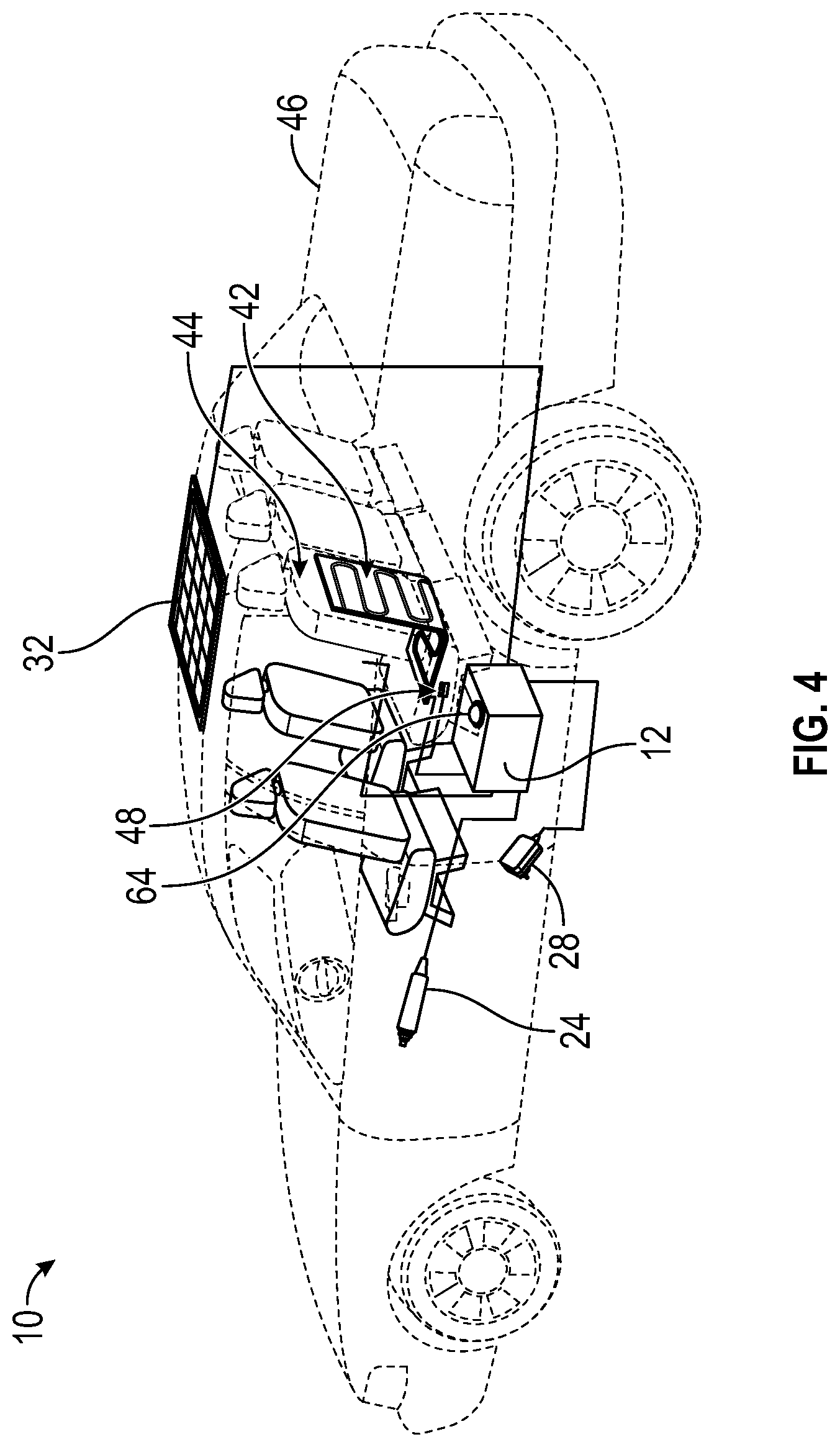 Patent US12599241 Figure 4 – Portable heating pad assembly