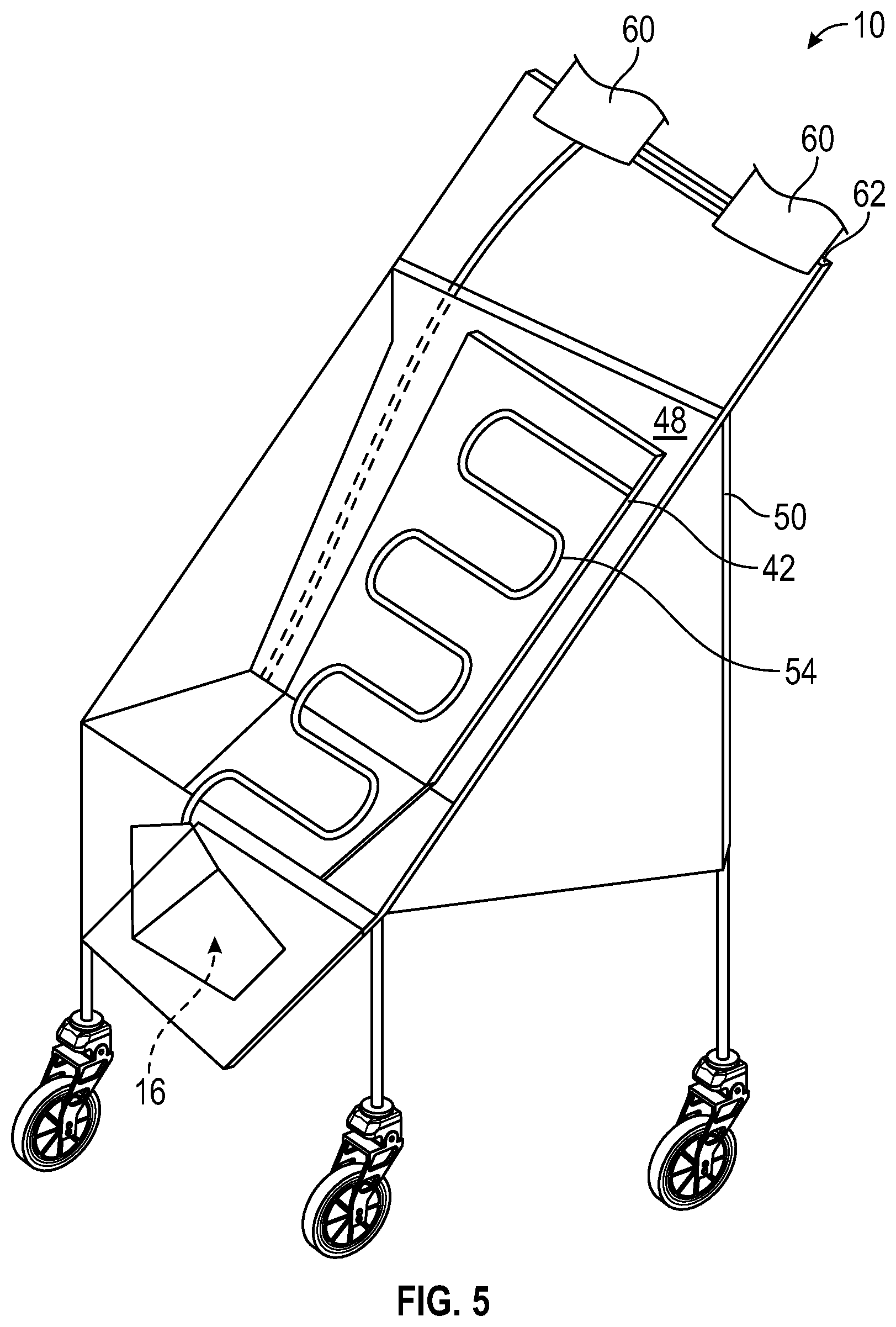 Patent US12599241 Figure 5 – Portable heating pad assembly
