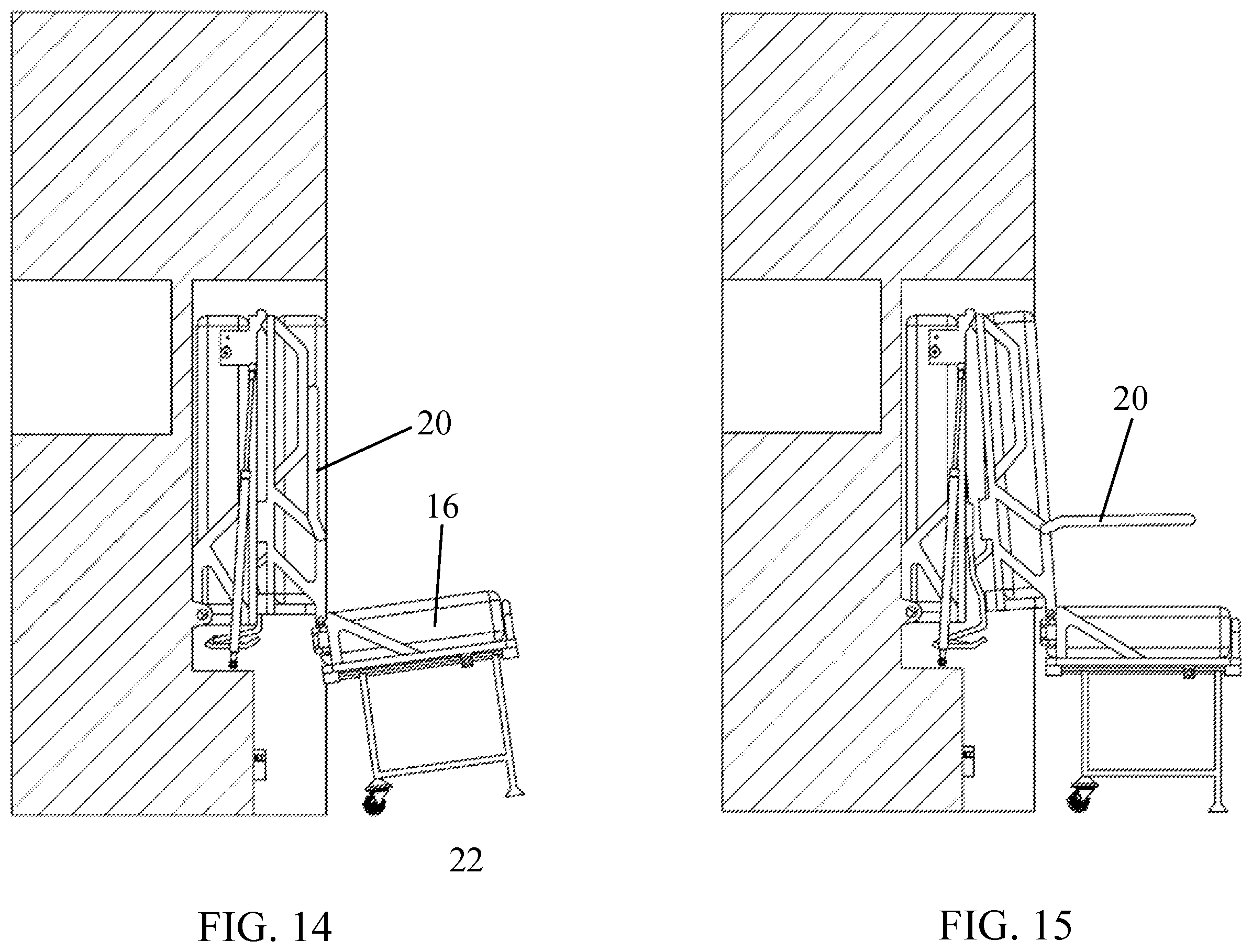 Patent US12599243 Figure 10 – Sofa bed system