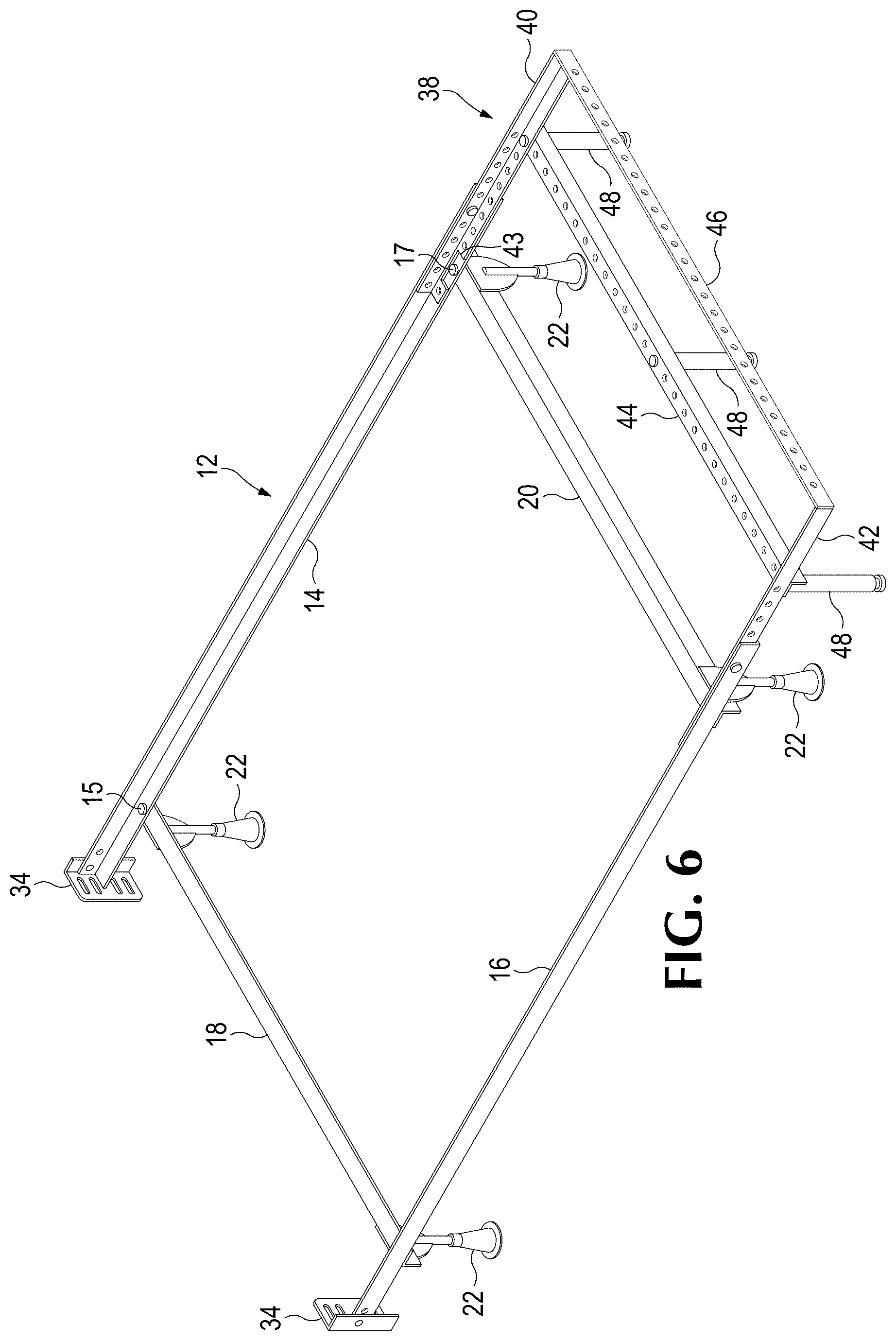 Patent US12599244 Figure 5 – Adjustable bed extension