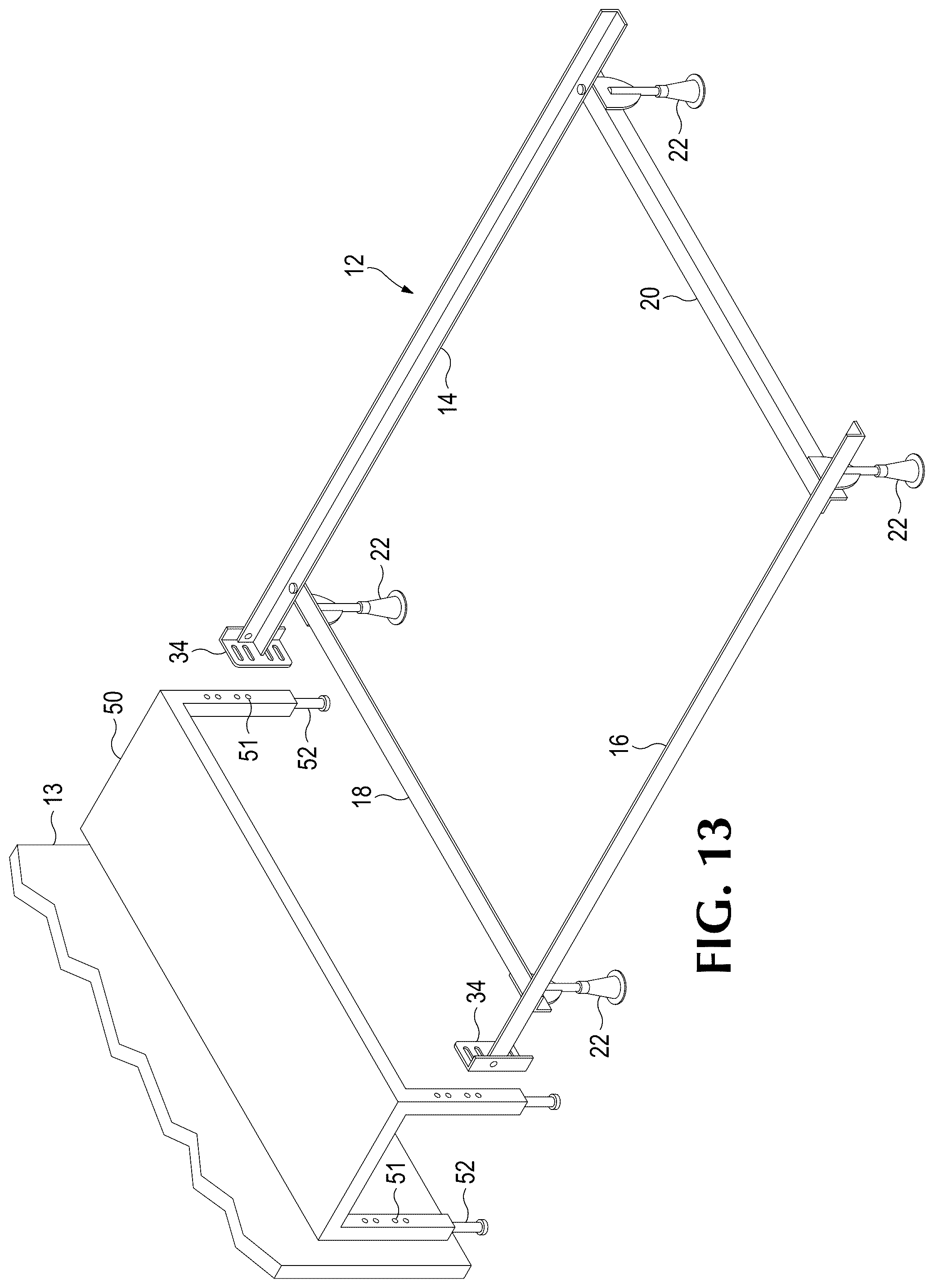 Patent US12599244 Figure 8 – Adjustable bed extension