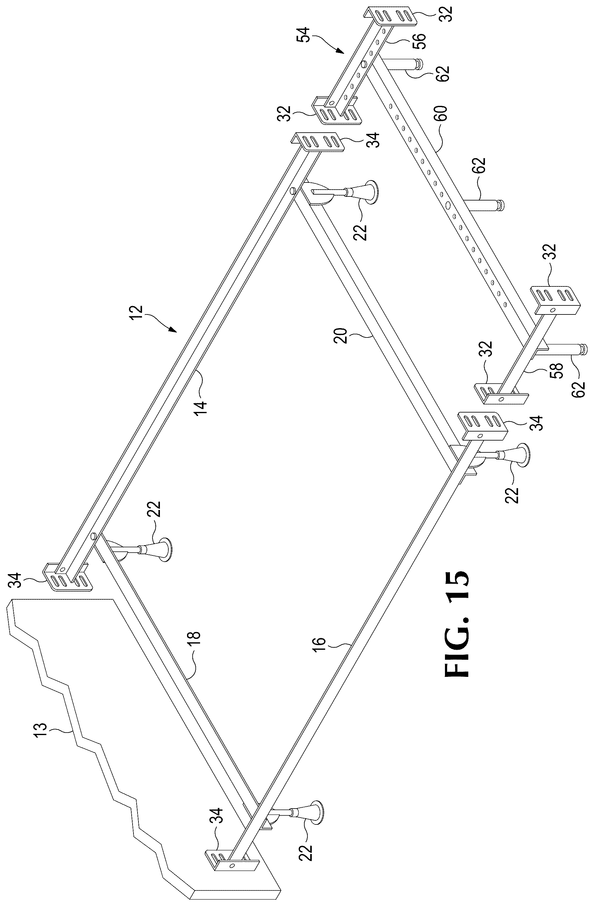 Patent US12599244 Figure 10 – Adjustable bed extension
