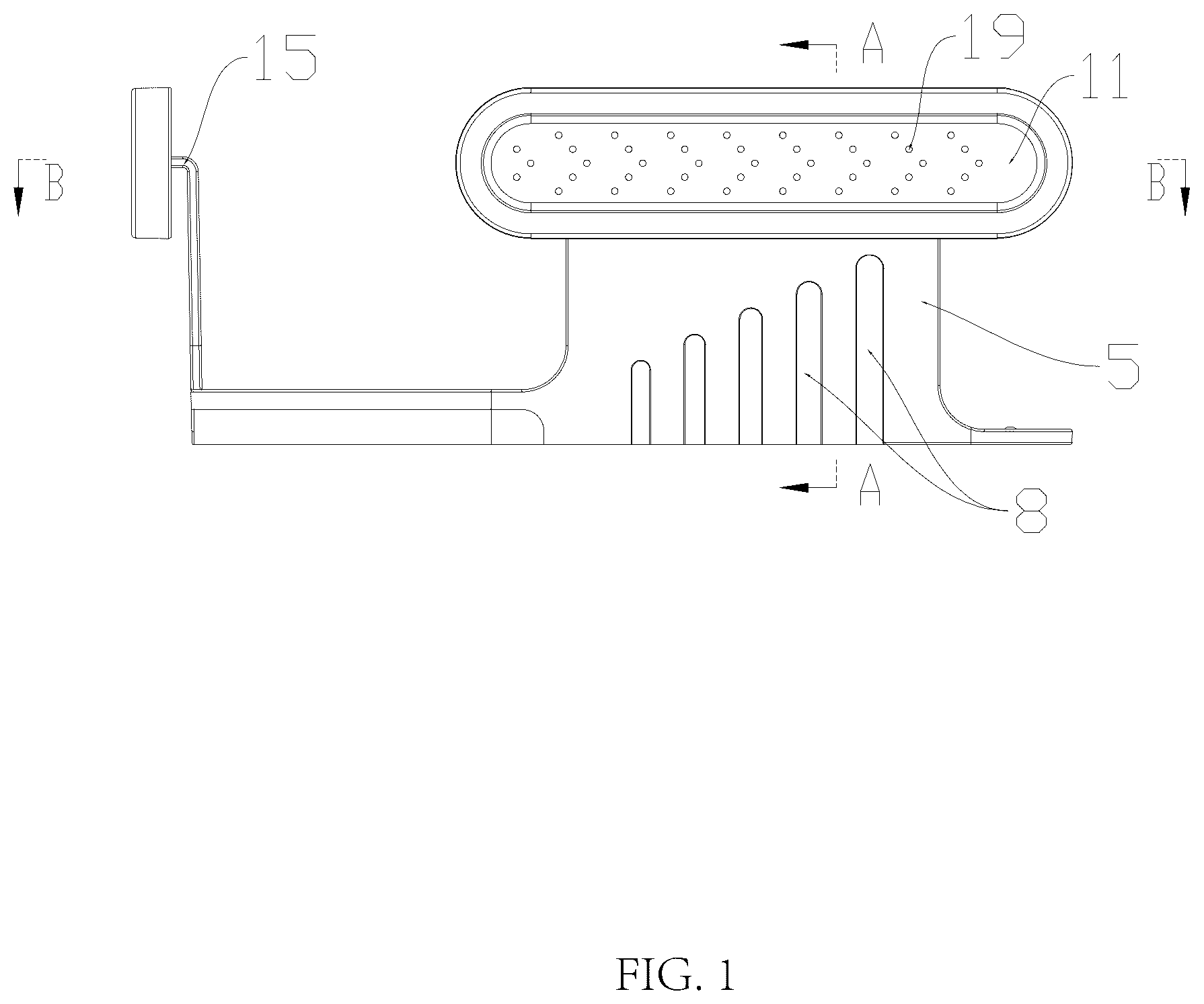 Patent US12599247 Figure 1 – Universal bed sheet retaining device