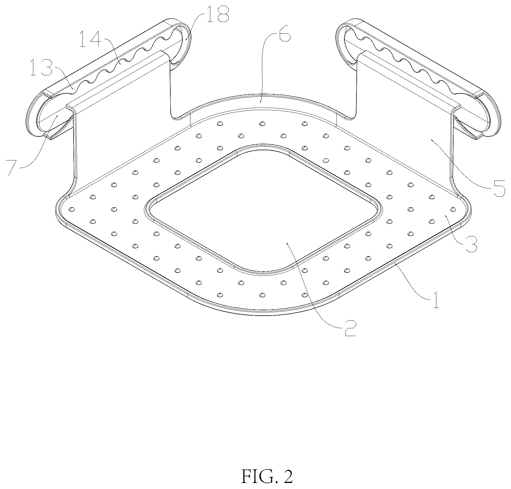 Patent US12599247 Figure 2 – Universal bed sheet retaining device